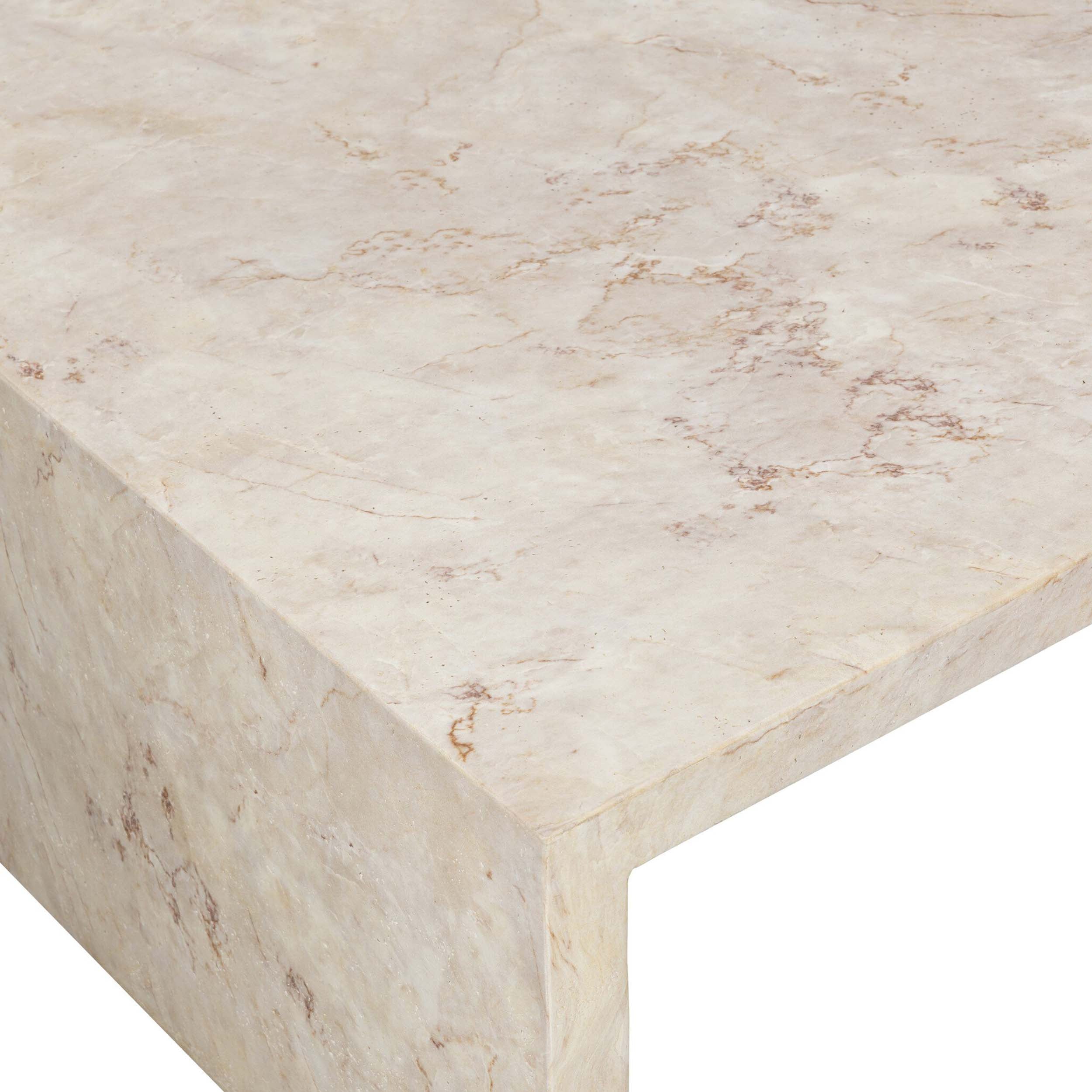 Ludlow Outdoor Coffee Table, Natural Veined Concrete