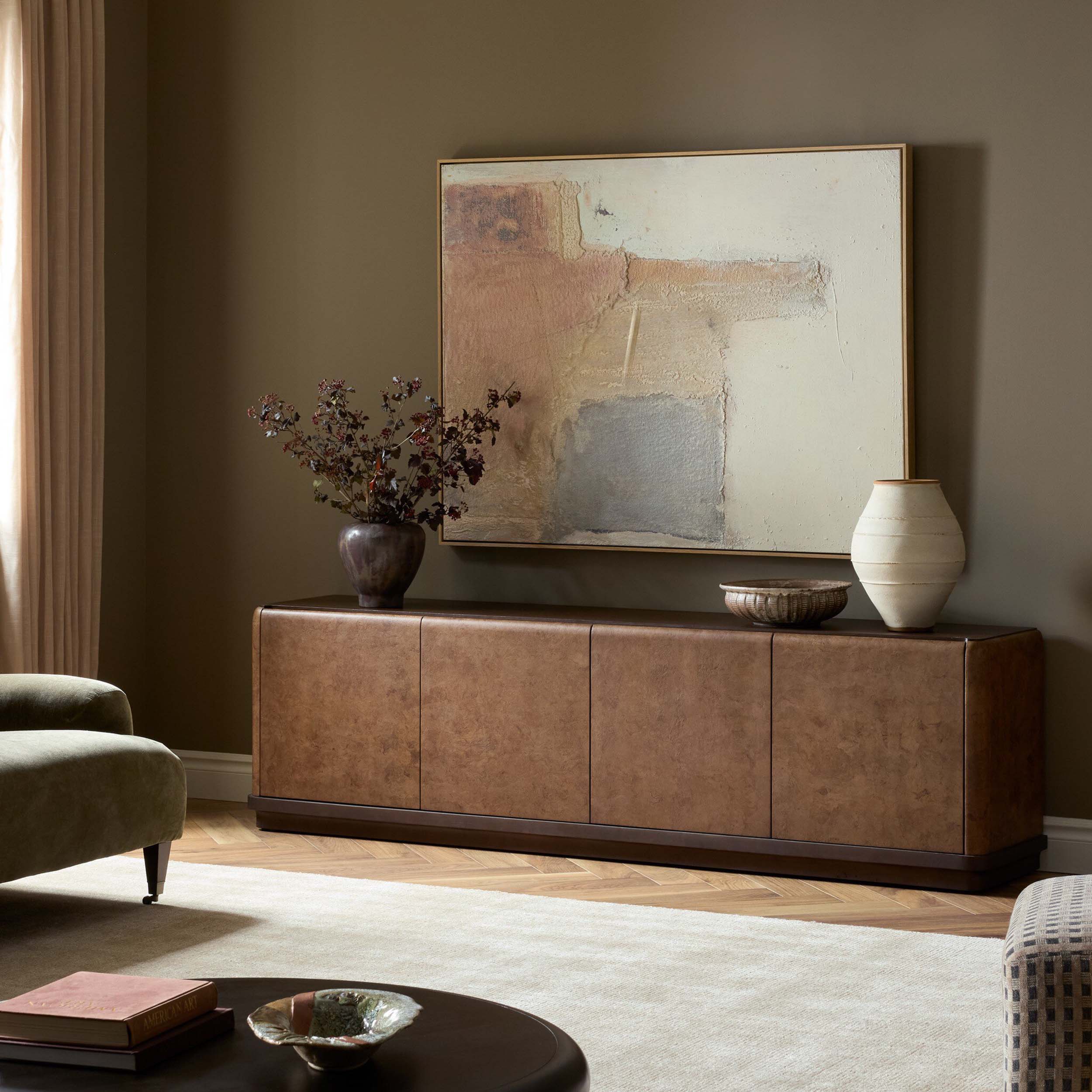 Cambros Media Console, Dark Bark Paper