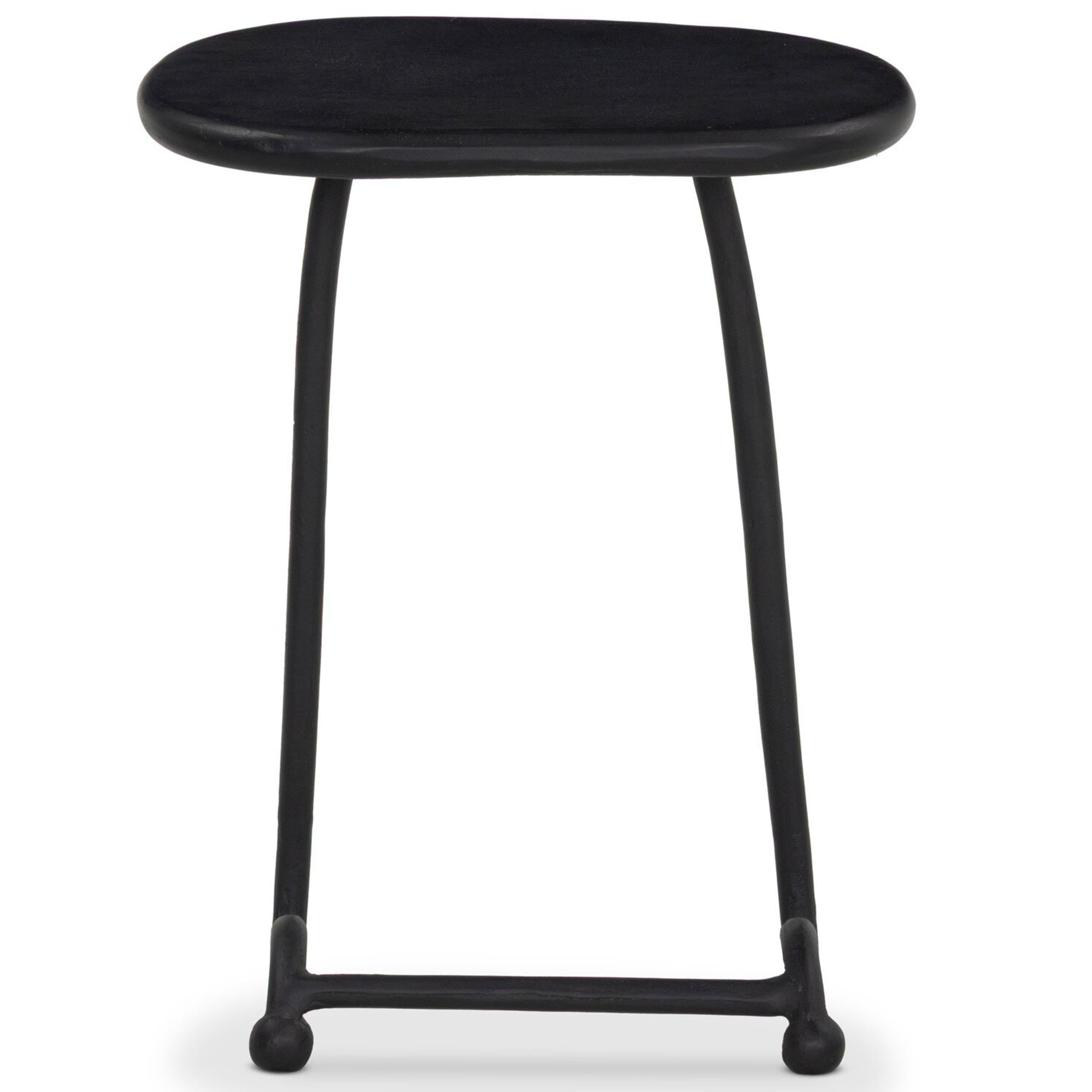 Bray Outdoor End Table, Black Antique