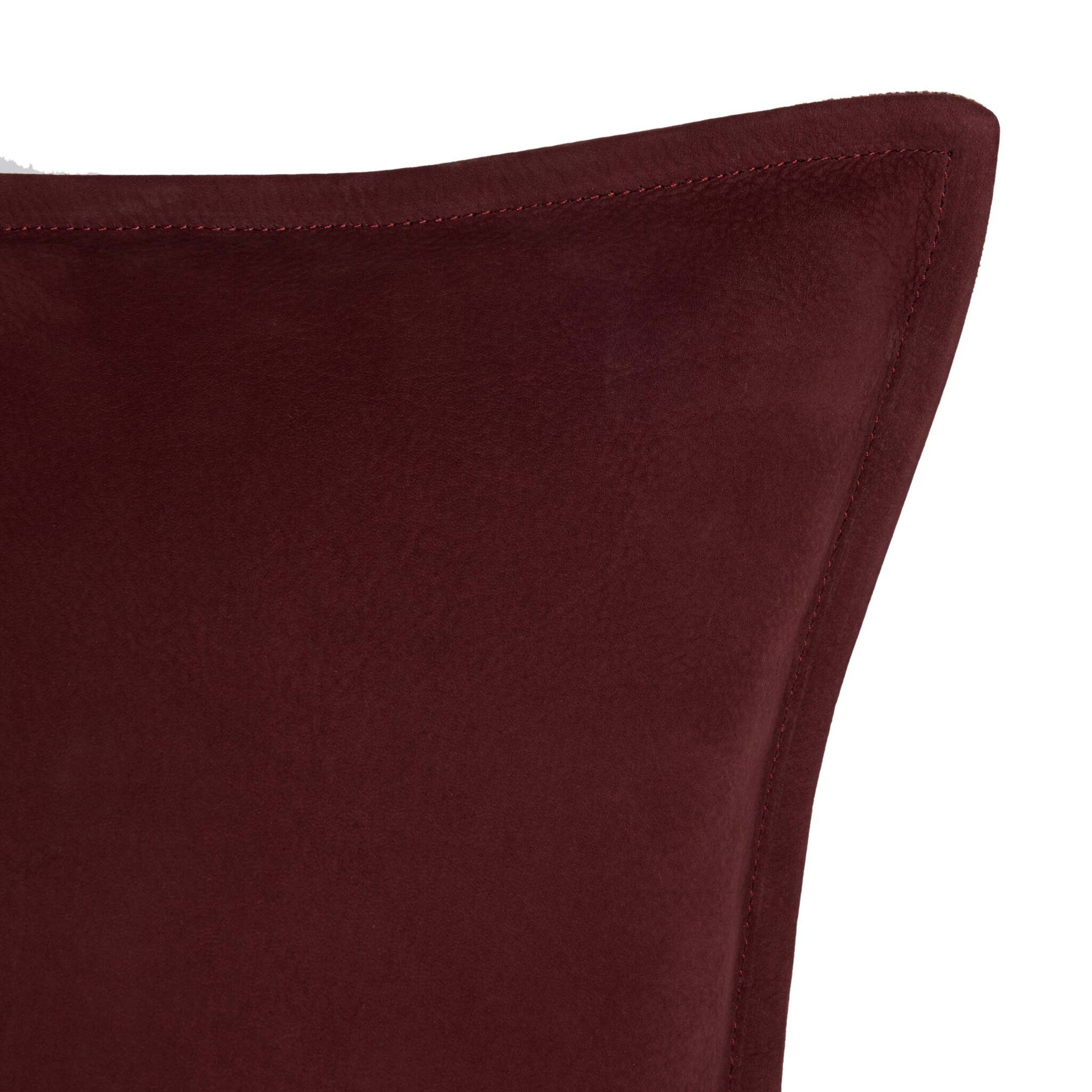 Trenton Pillow, Nubuck Burgundy