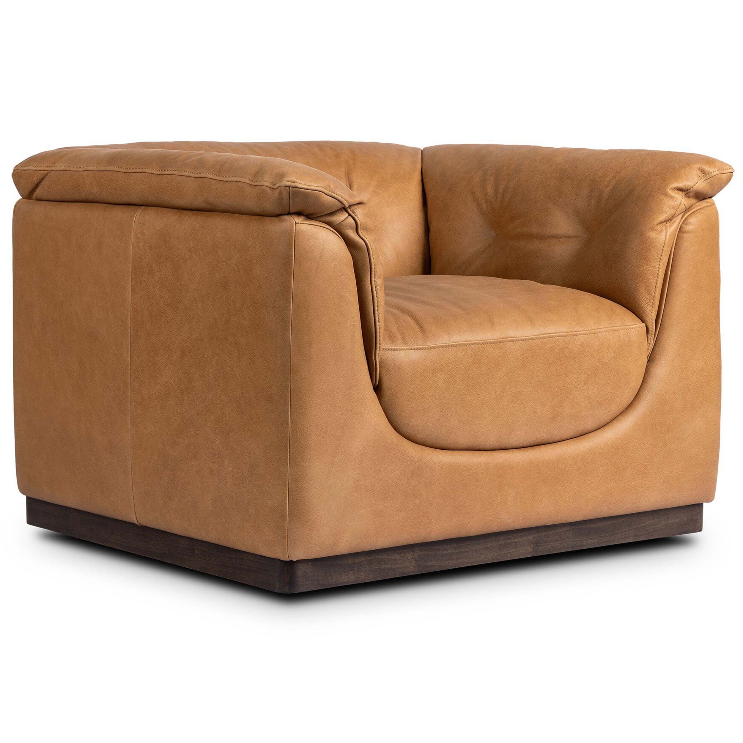 Santino Swivel Chair, Palermo Cognac