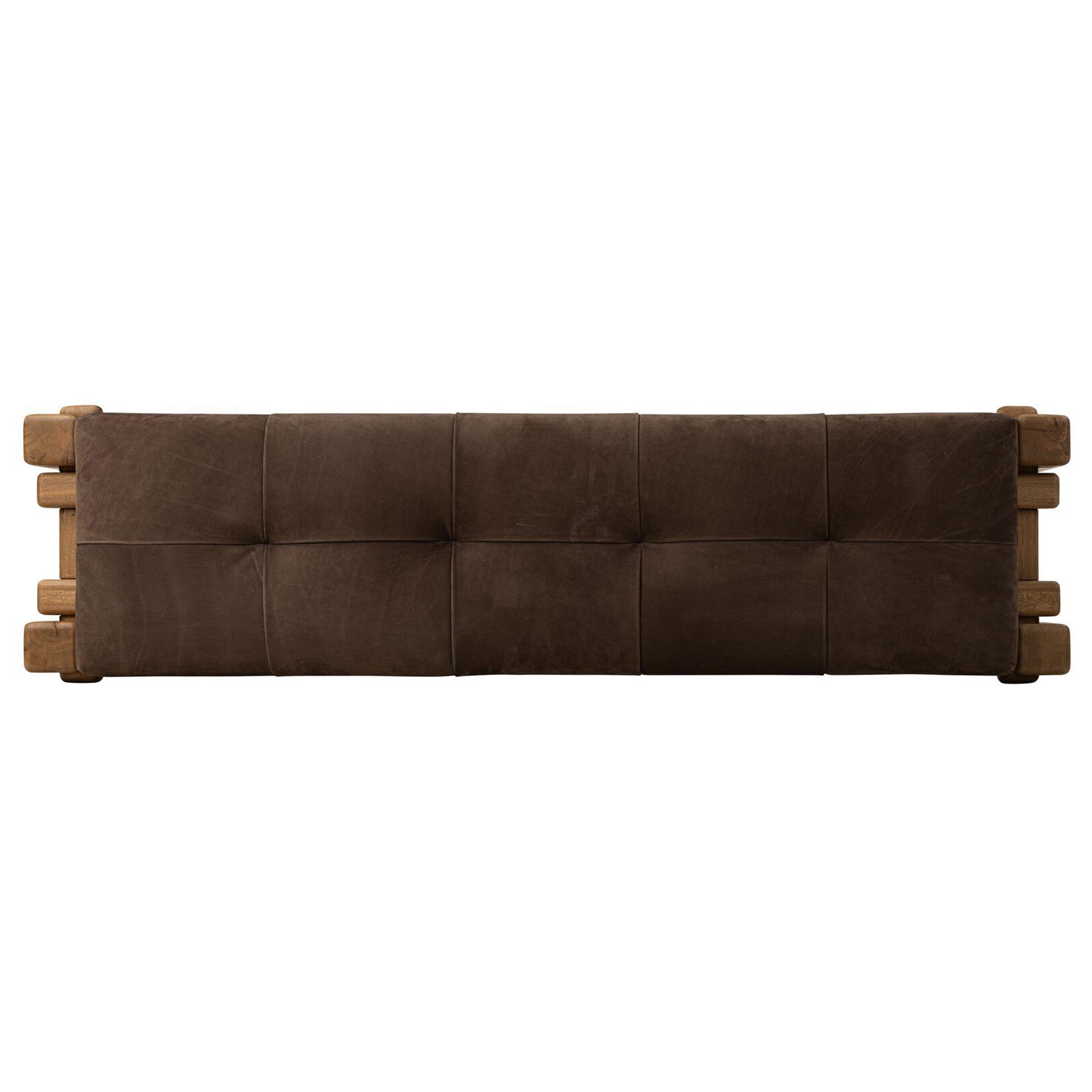 Marcia Accent Bench, Nubuck Cigar