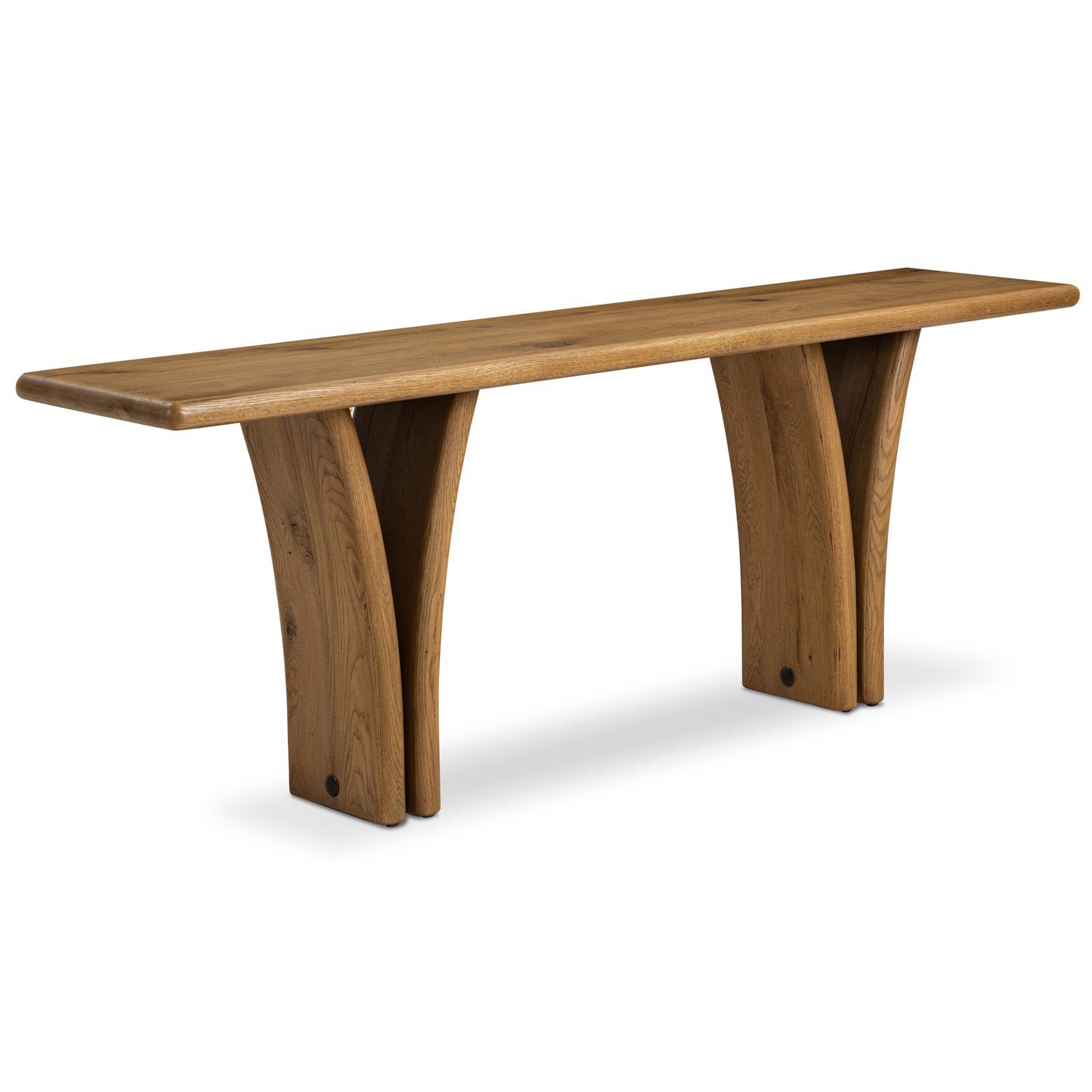 Marcon Console Table, Natural Reclaimed French Oak