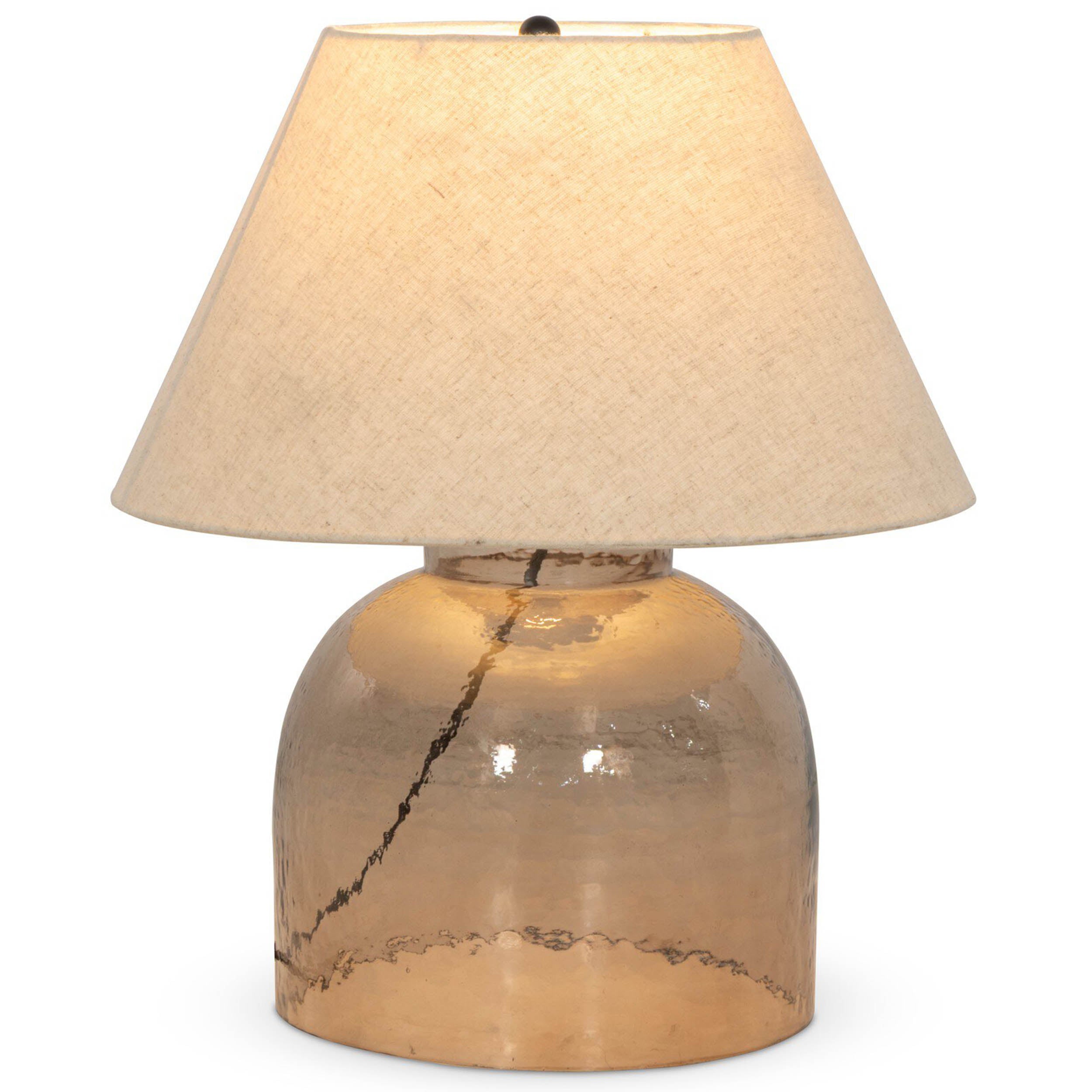 Asa Table Lamp, Smoked Brown Cast Glass