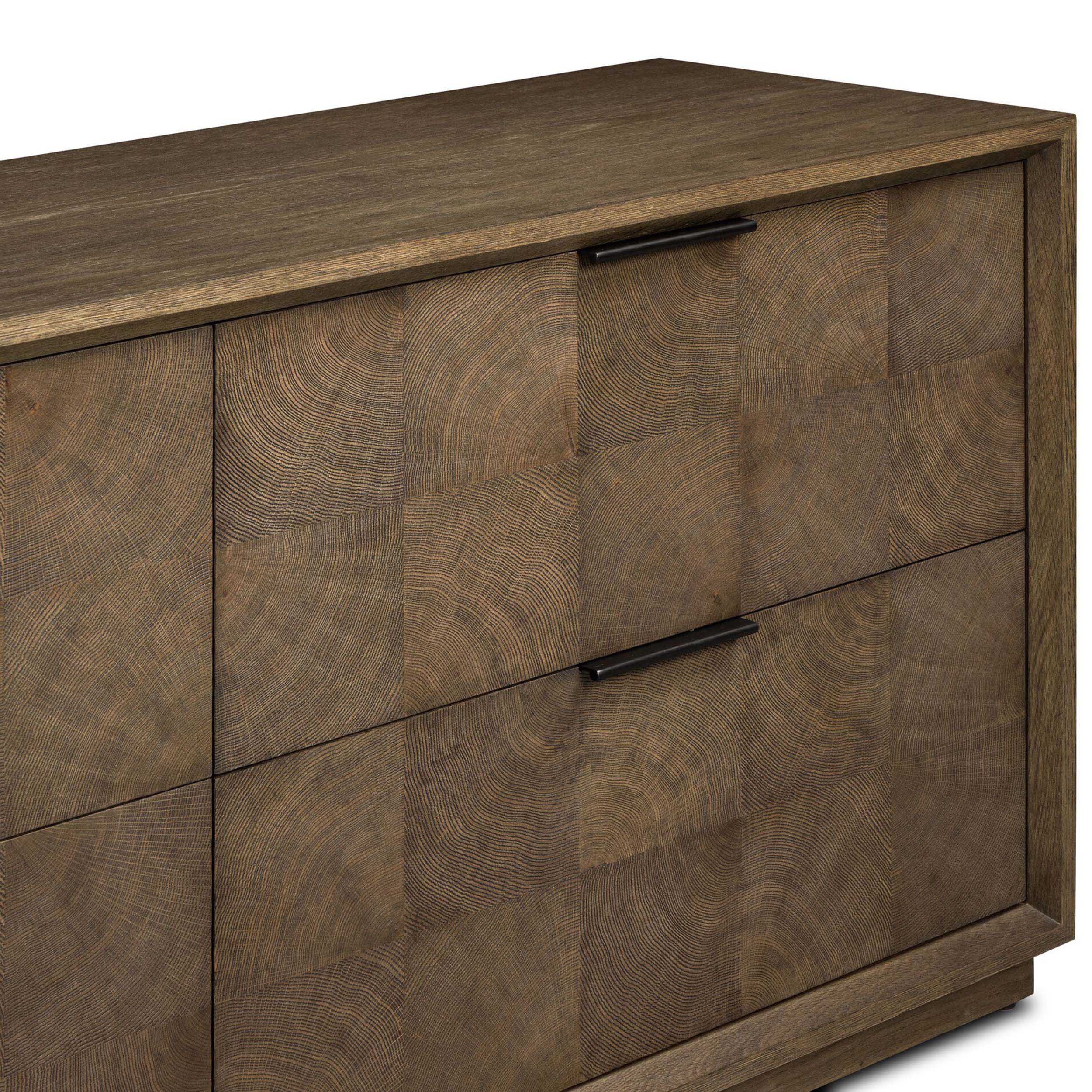 Salta 4 Drawer Dresser, Brown Oak Thin Oyster
