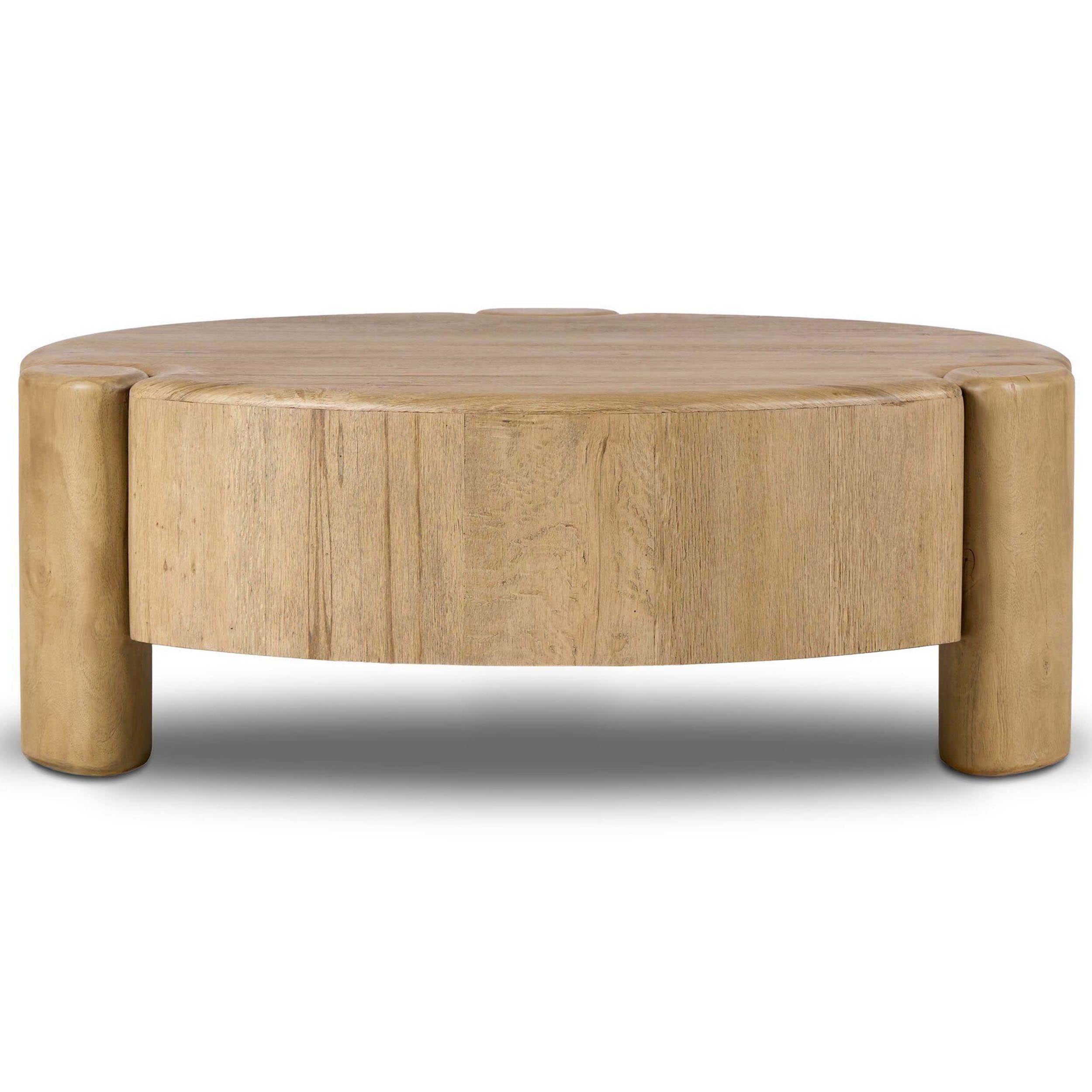 Toman Coffee Table, Rustic Oak Veneer