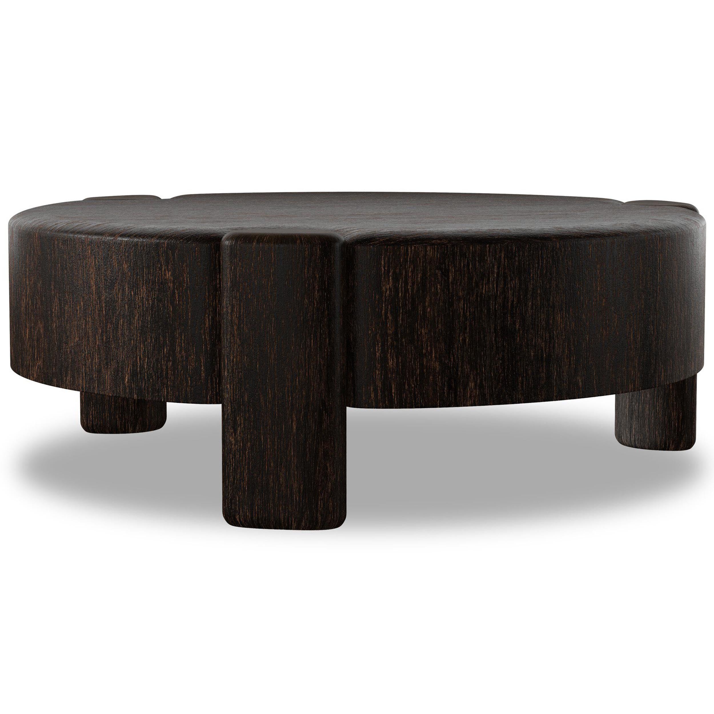 Toman Coffee Table, Ebony Rustic Oak