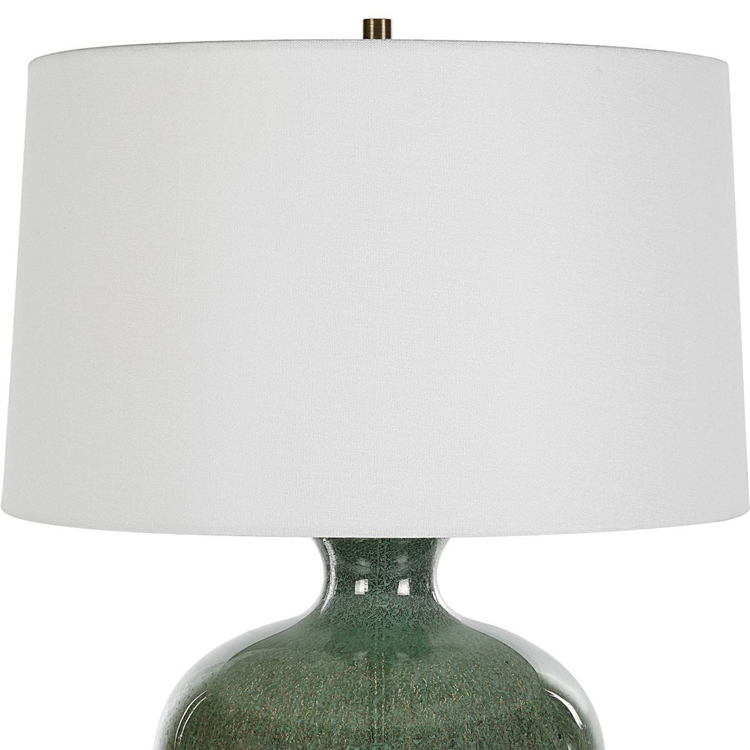 Nataly Table Lamp, Aged Green
