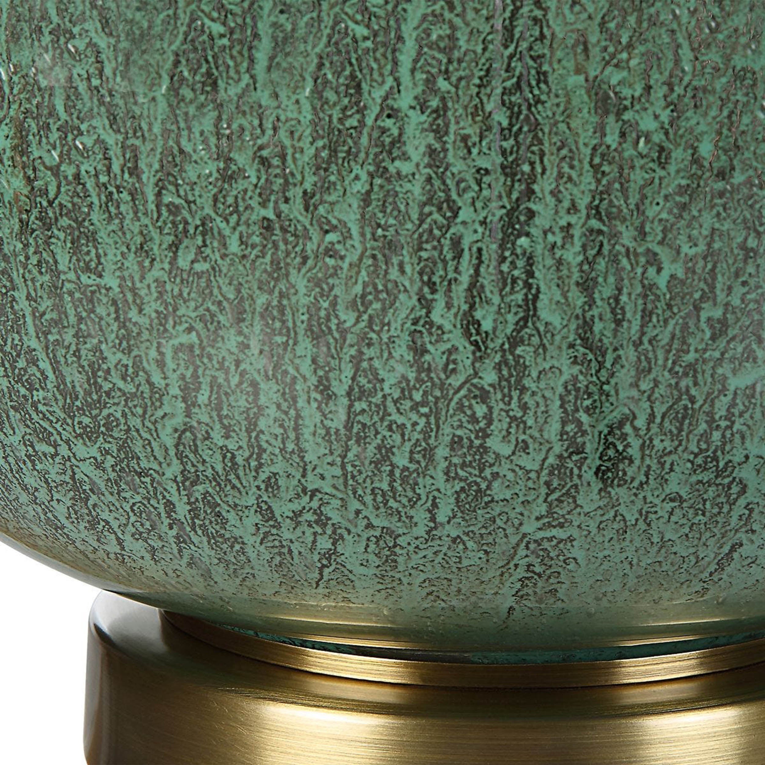 Nataly Table Lamp, Aged Green