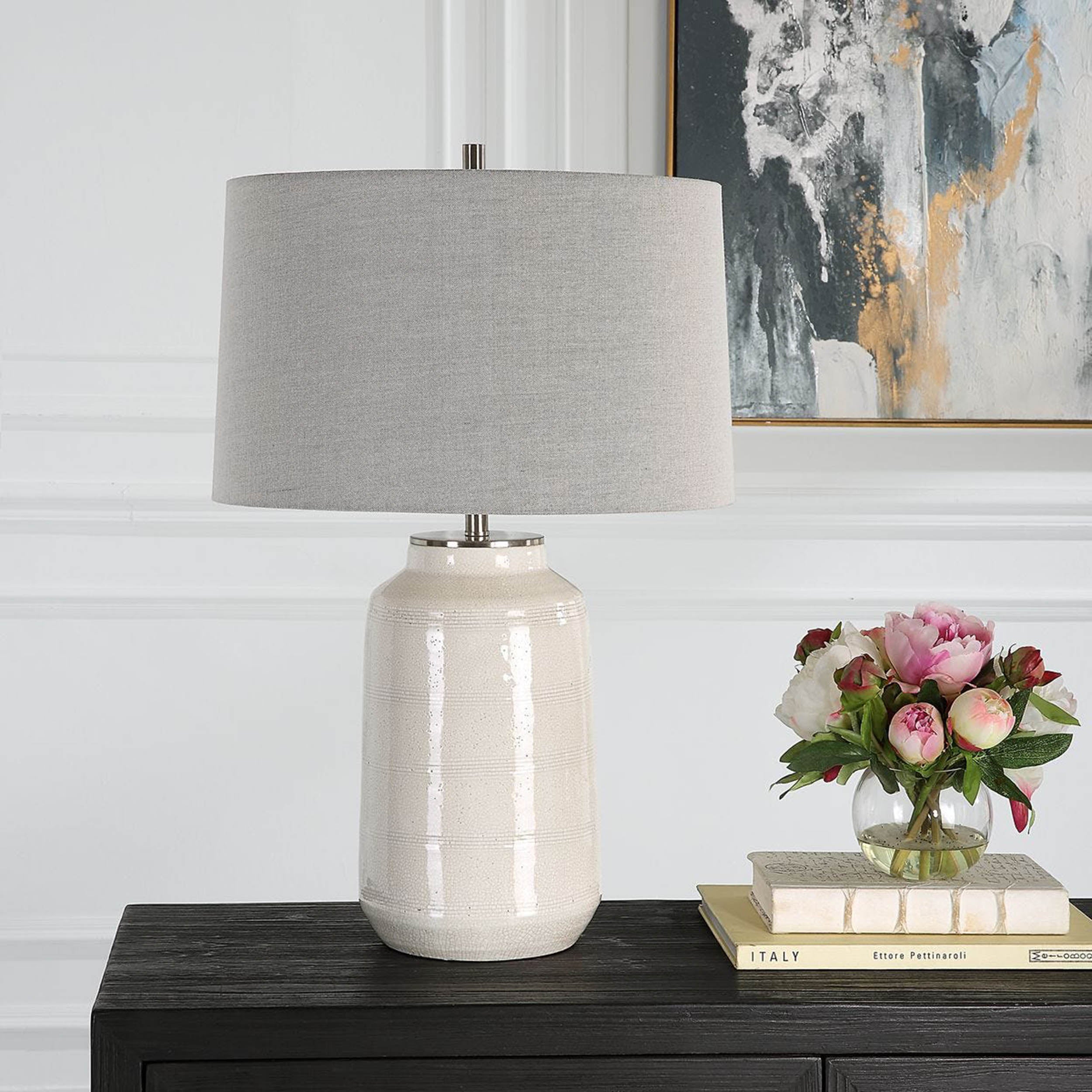 Odawa Table Lamp, Off-White