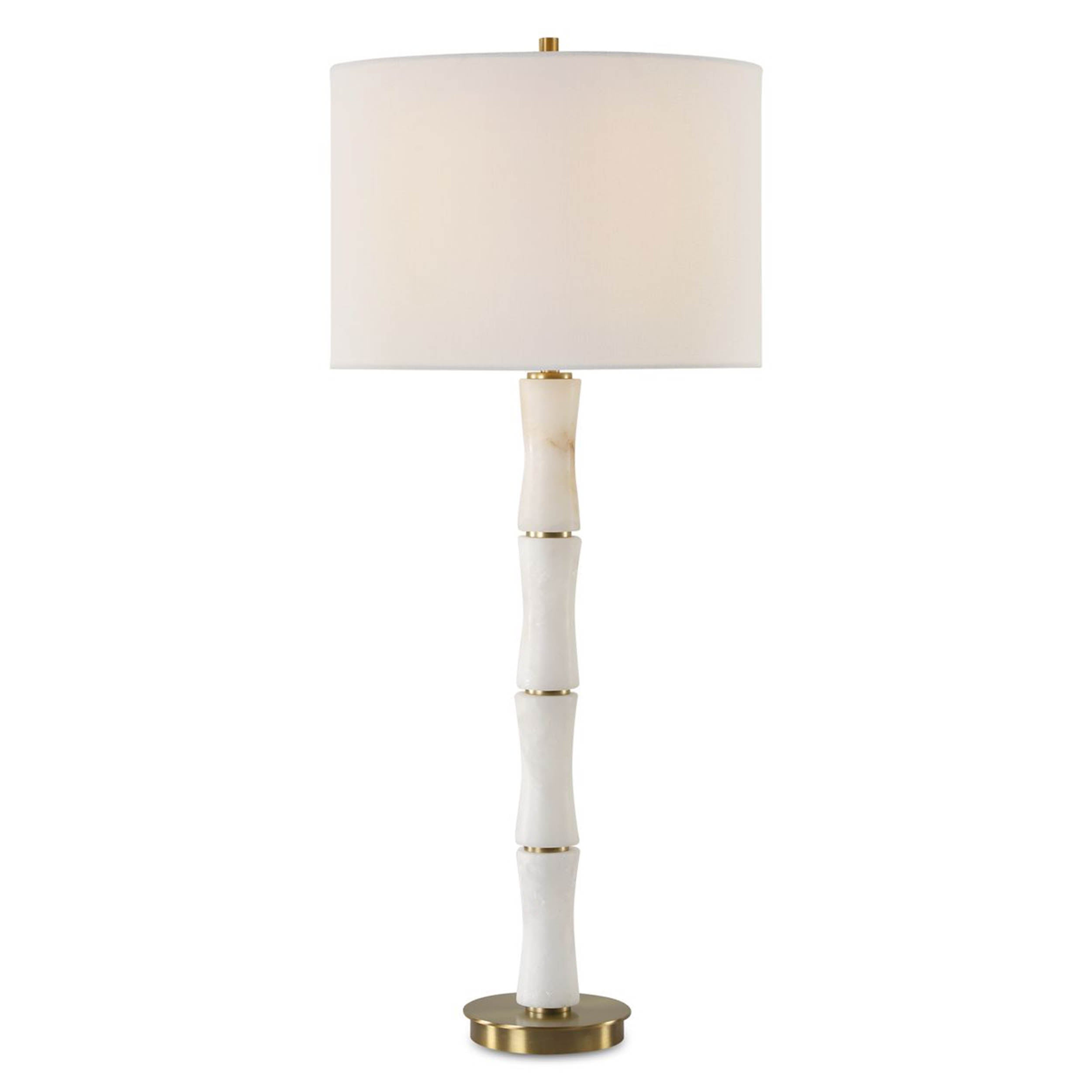 Unify Table Lamp, White Alabaster