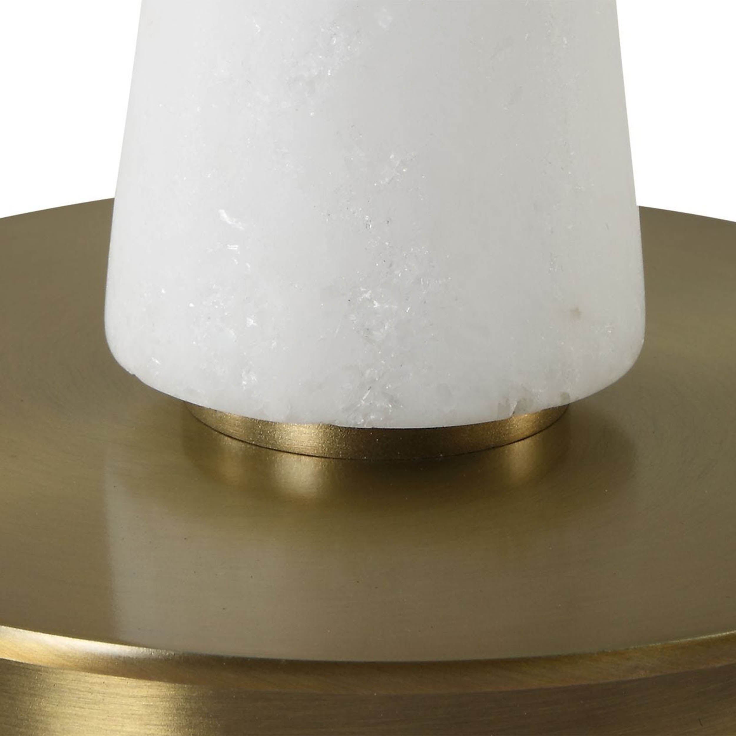 Unify Table Lamp, White Alabaster