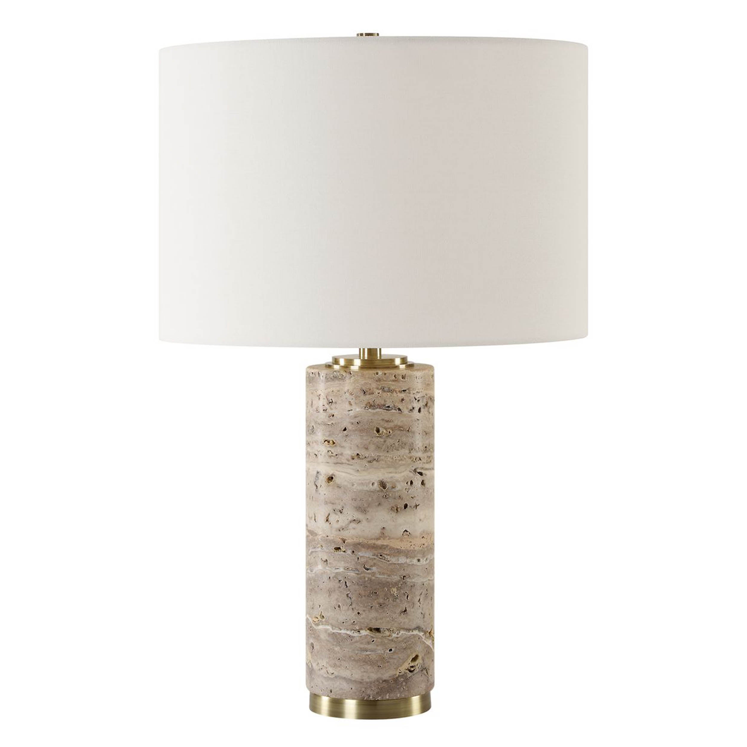 Cortado Table Lamp, Travertine