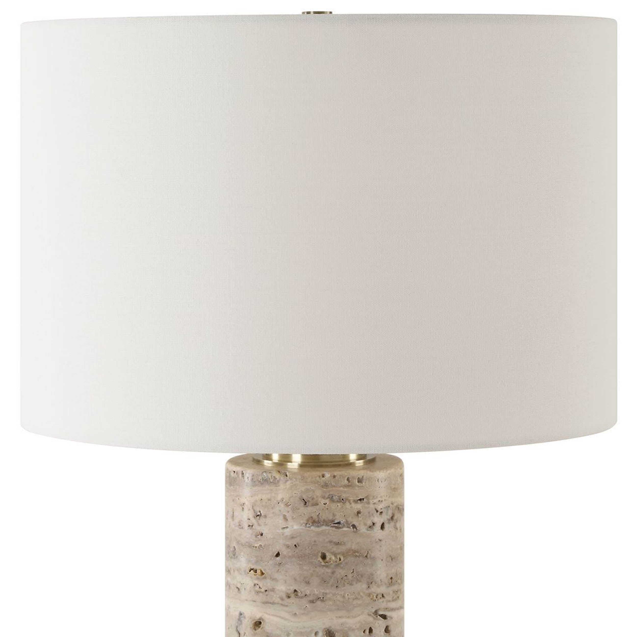 Cortado Table Lamp, Travertine