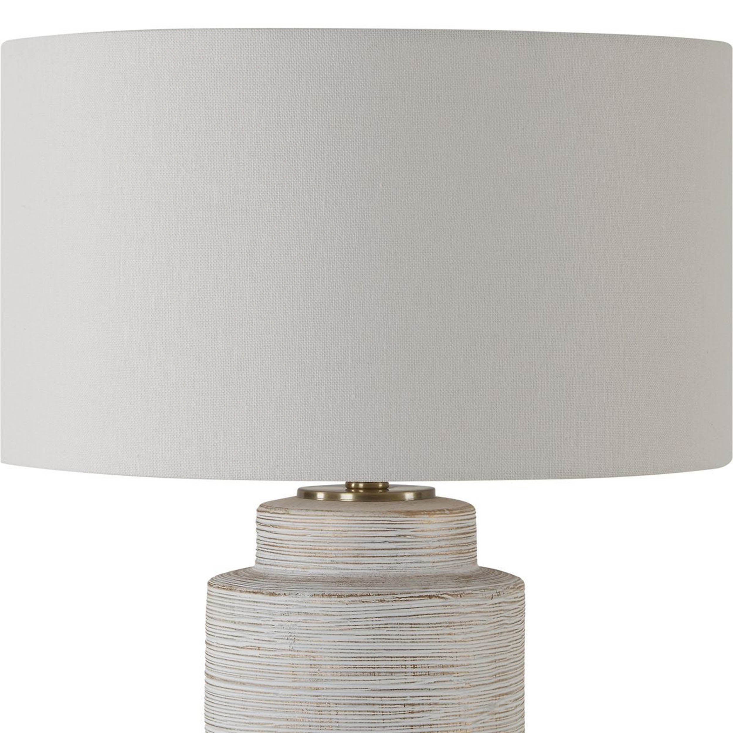 Crimp Table Lamp, Ivory