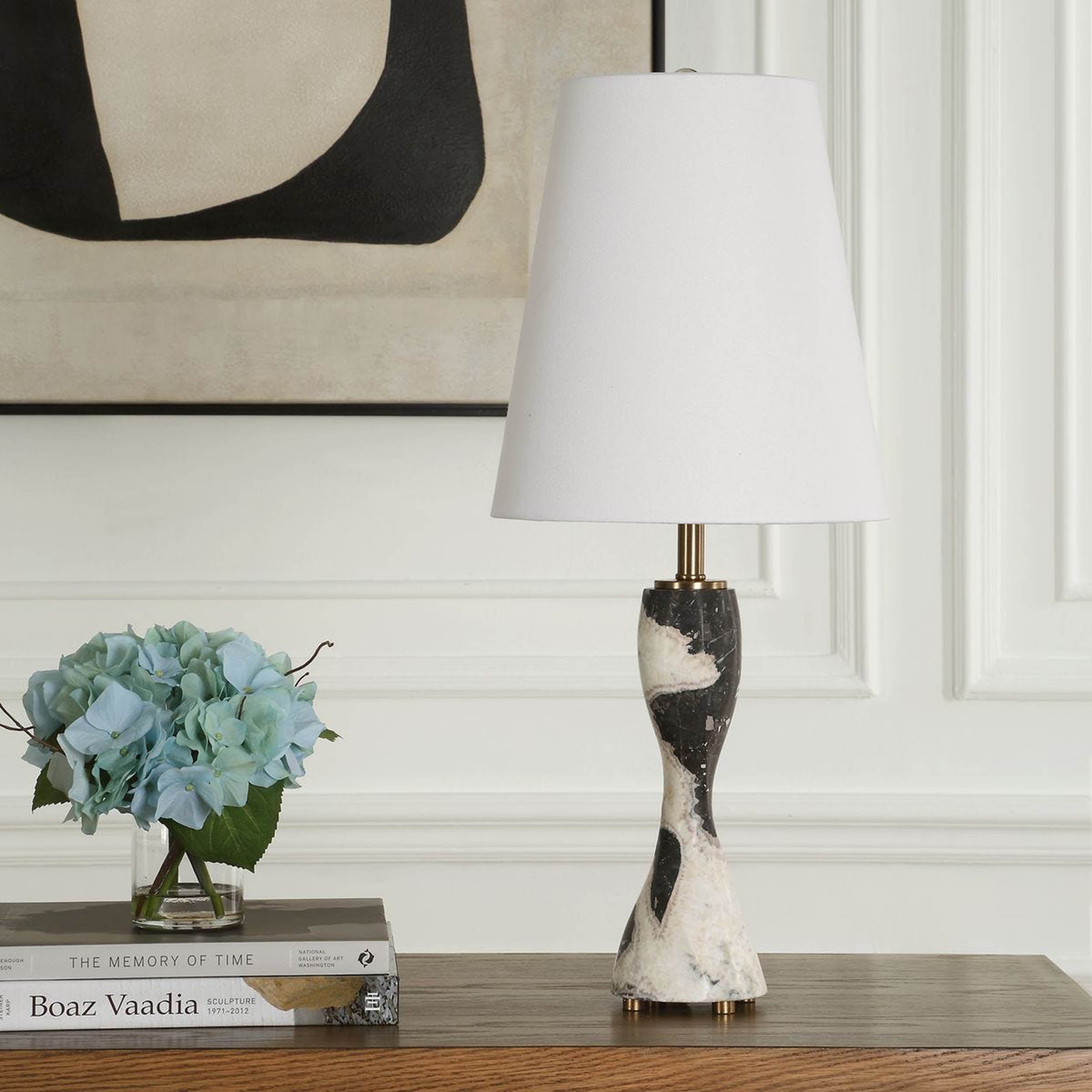 Marcela Buffet Lamp, Black/White