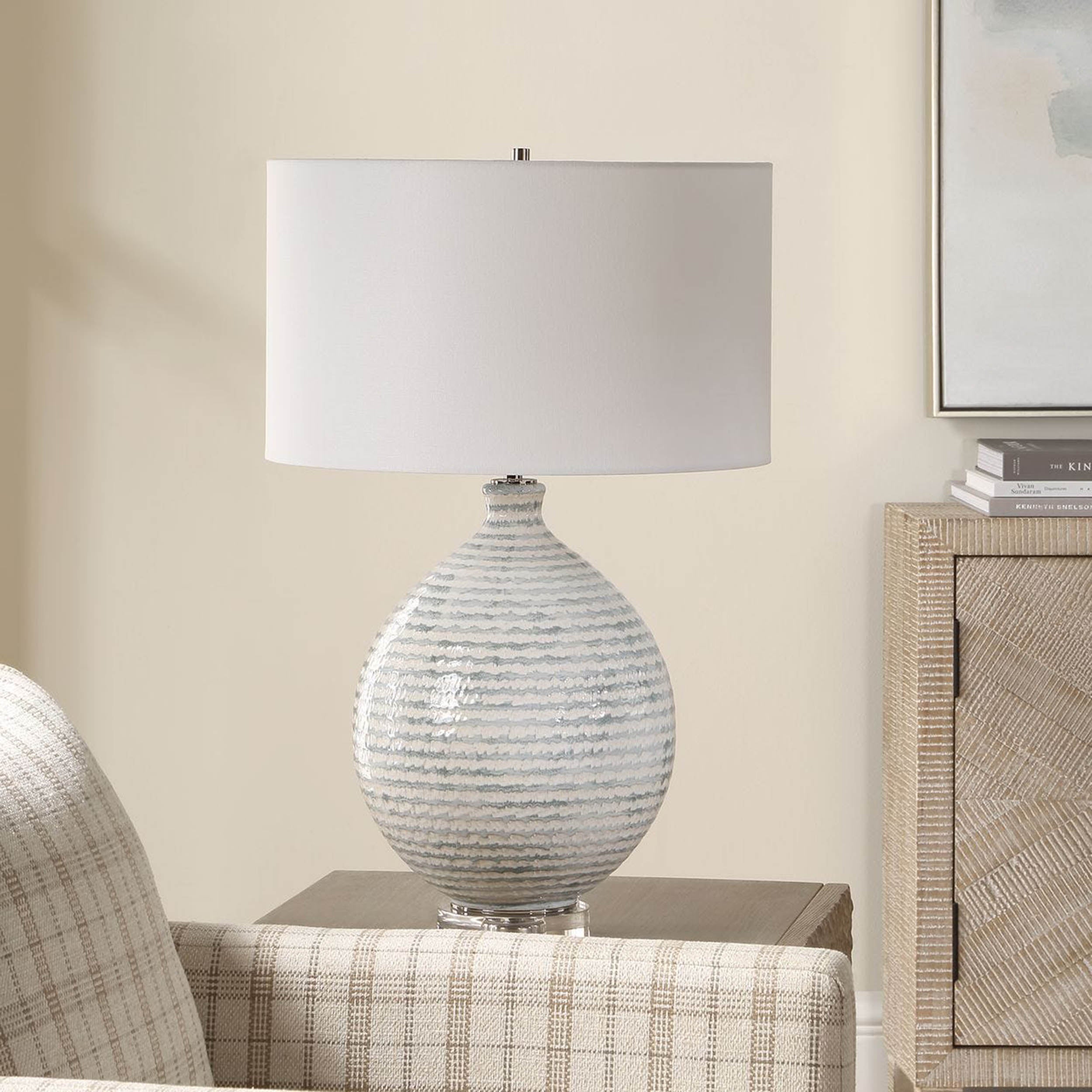 Clary Table Lamp, White