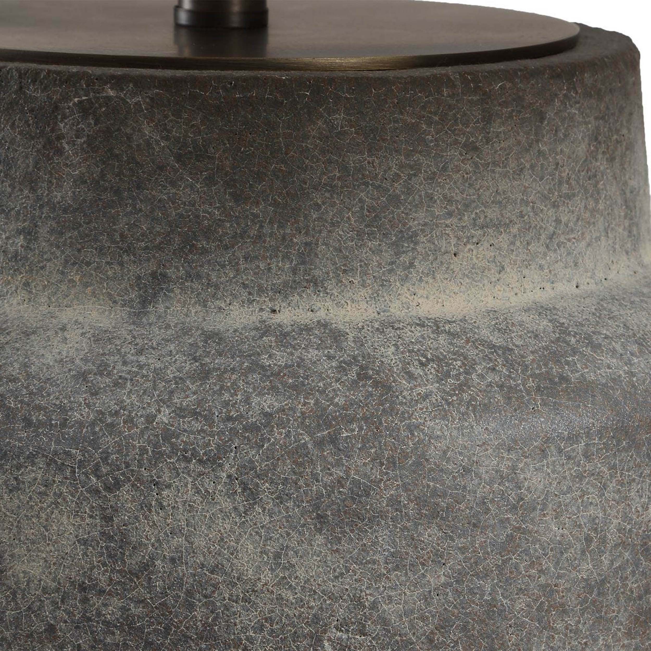 Benedet Table Lamp, Aged Dark Grey