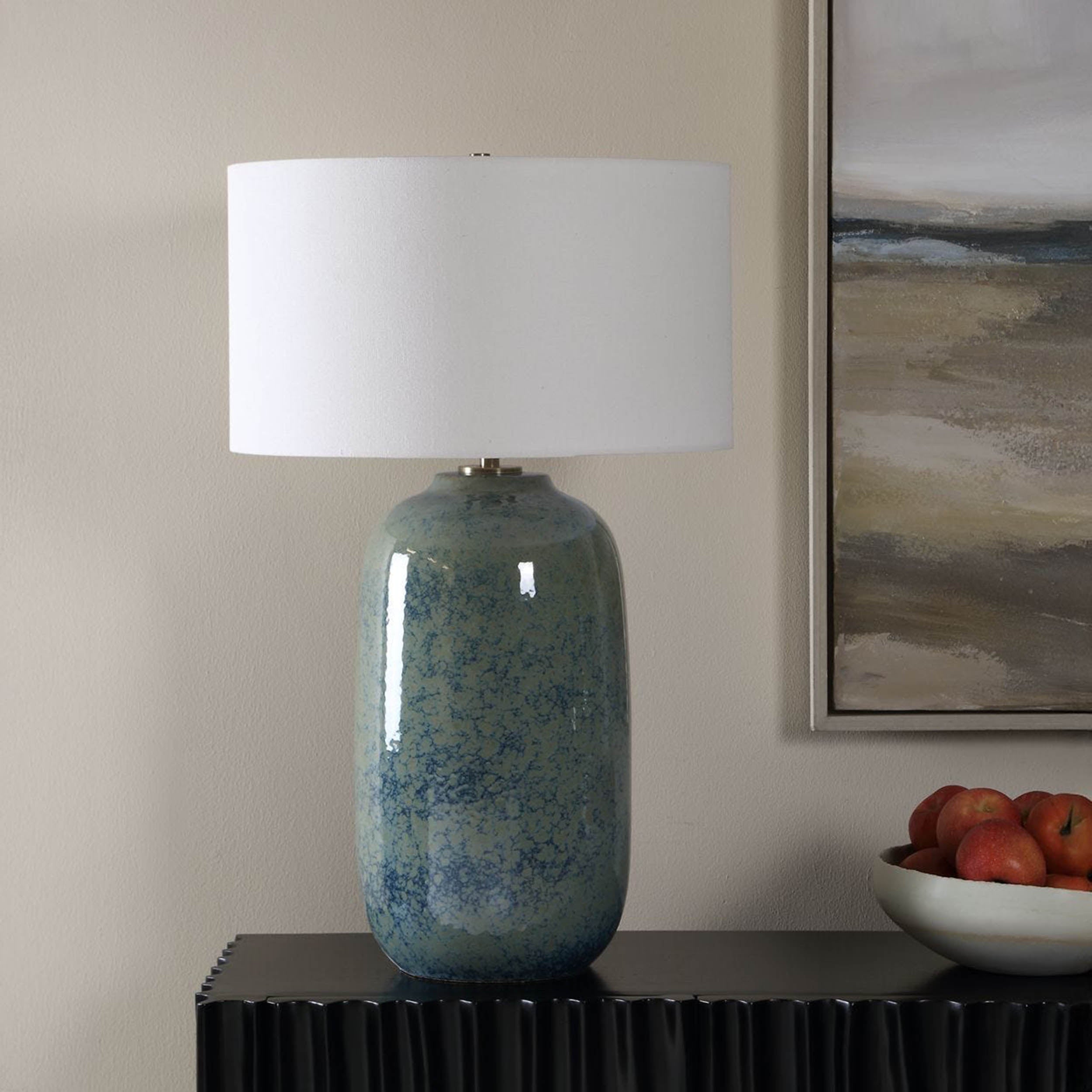 Caliendo Table Lamp, Blue