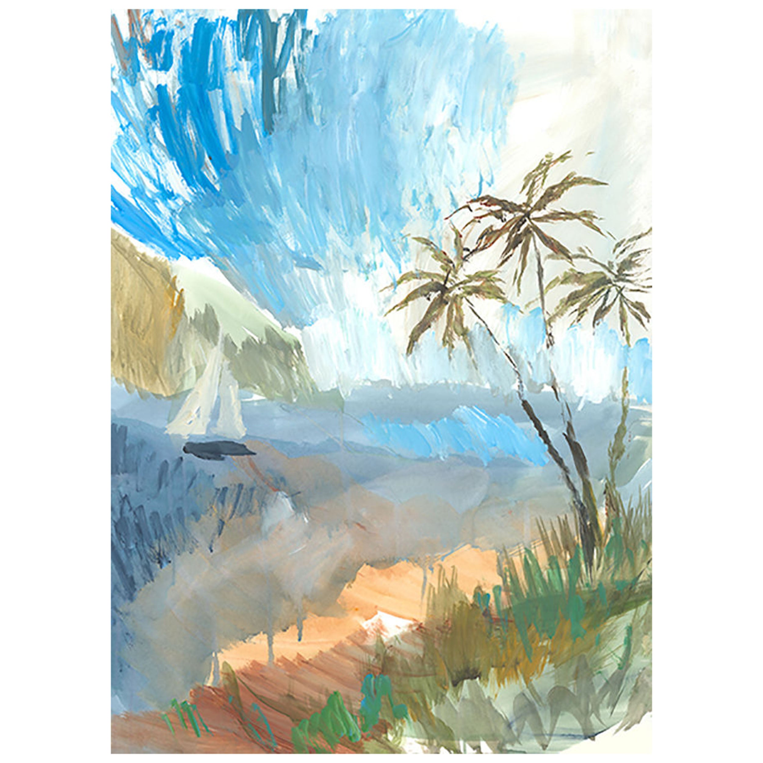 Scrambled Palm Trees I