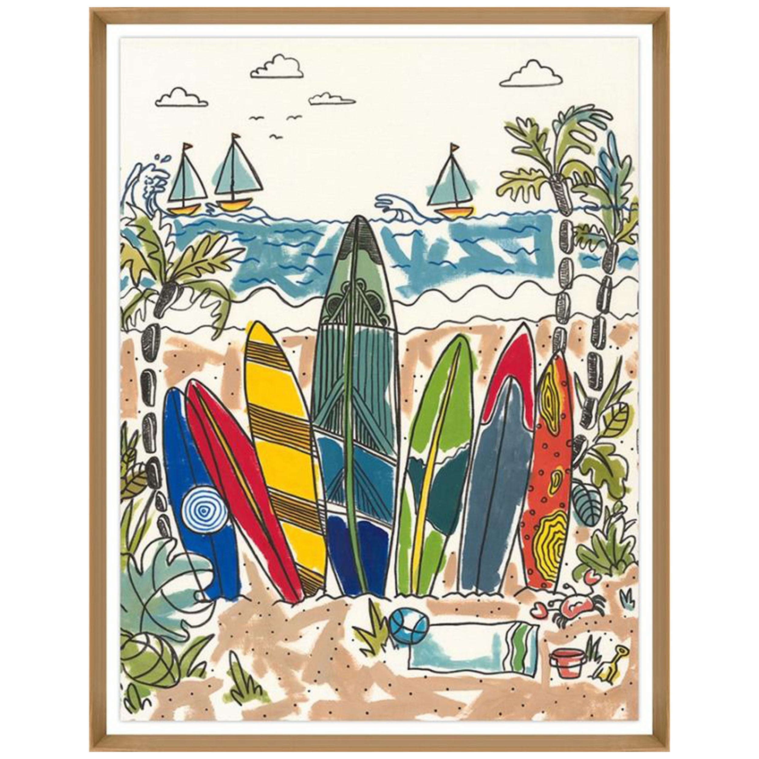 Surf Boards in the Sand