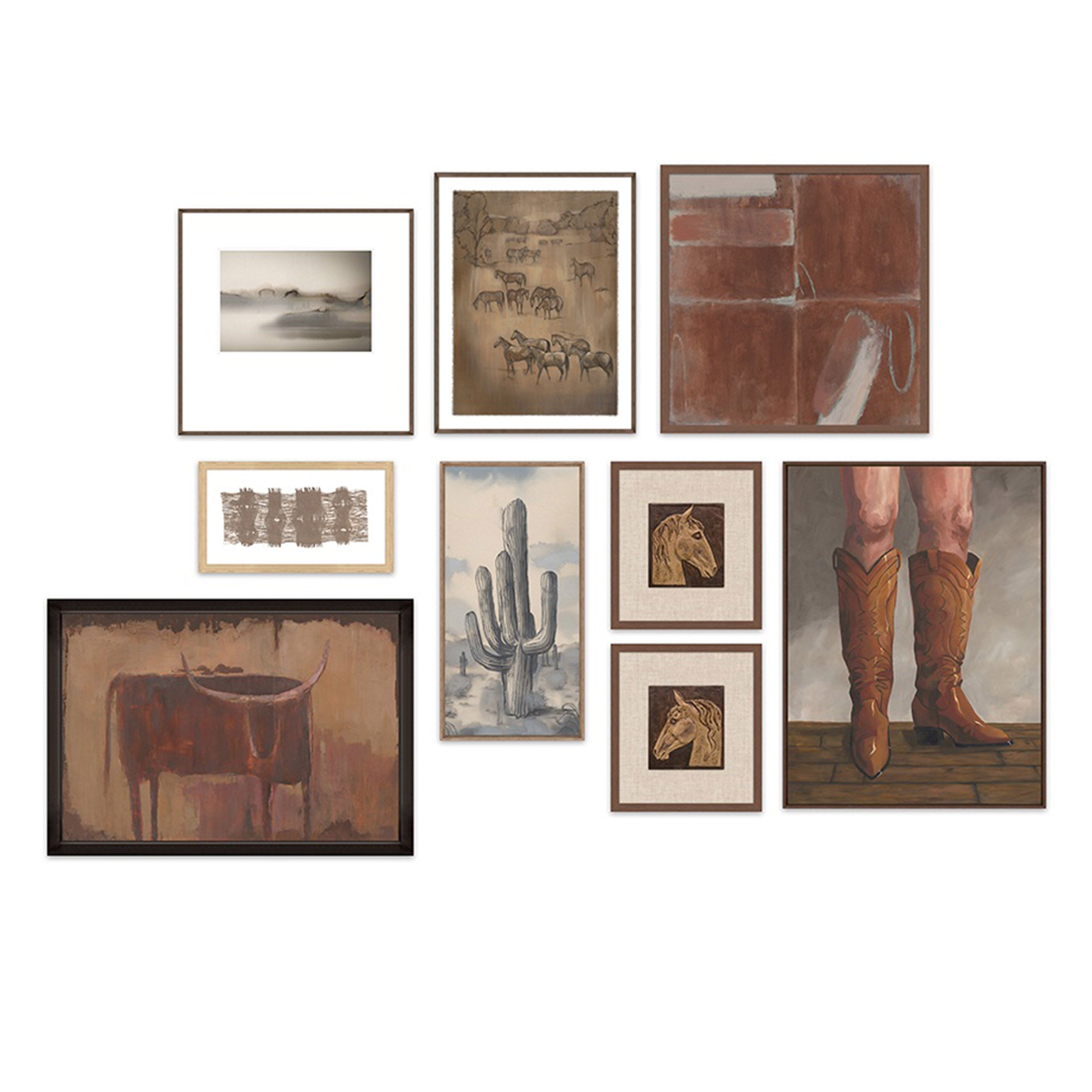Western Frontier Collage (Set of 9)