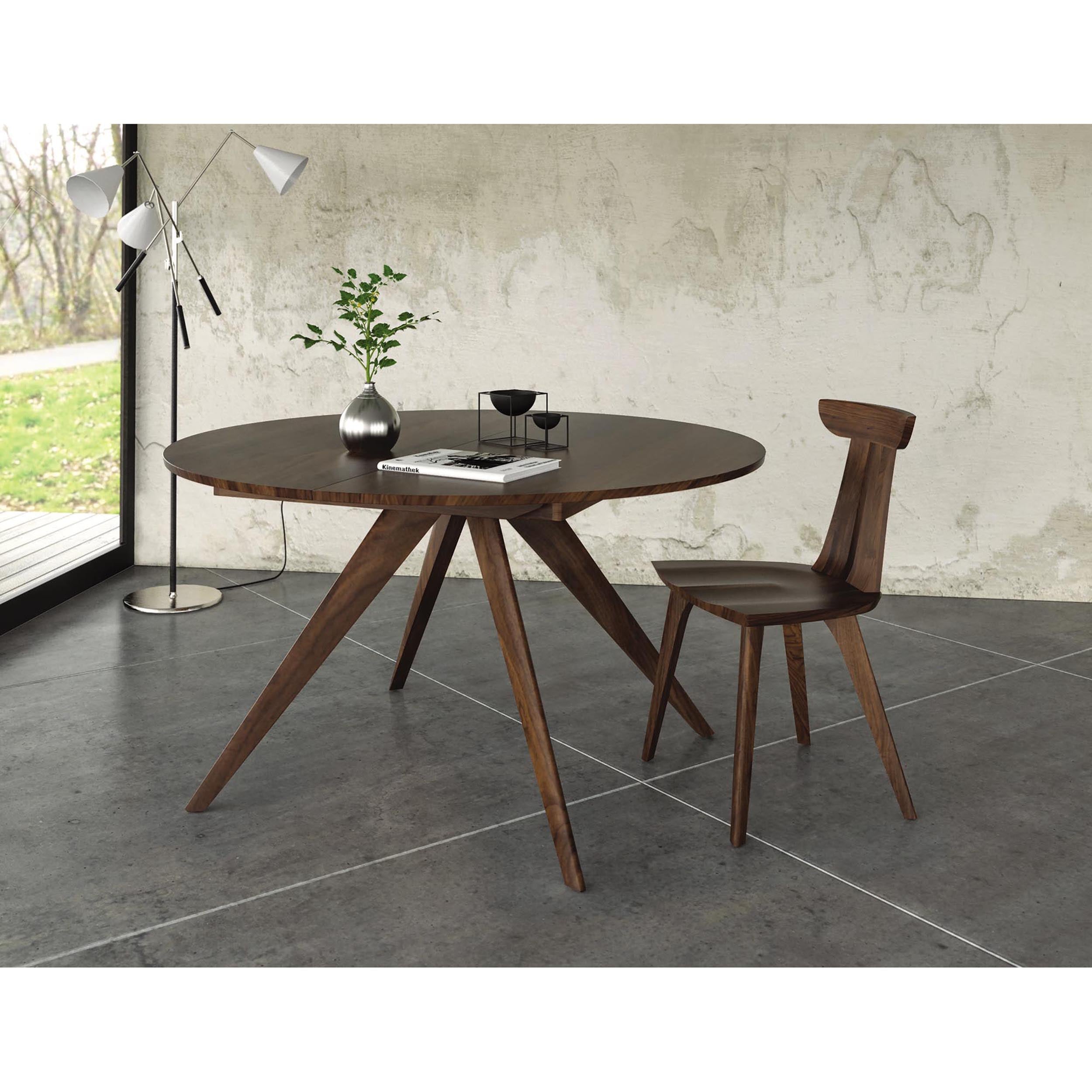 Catalina Round Extension Table, Natural Walnut
