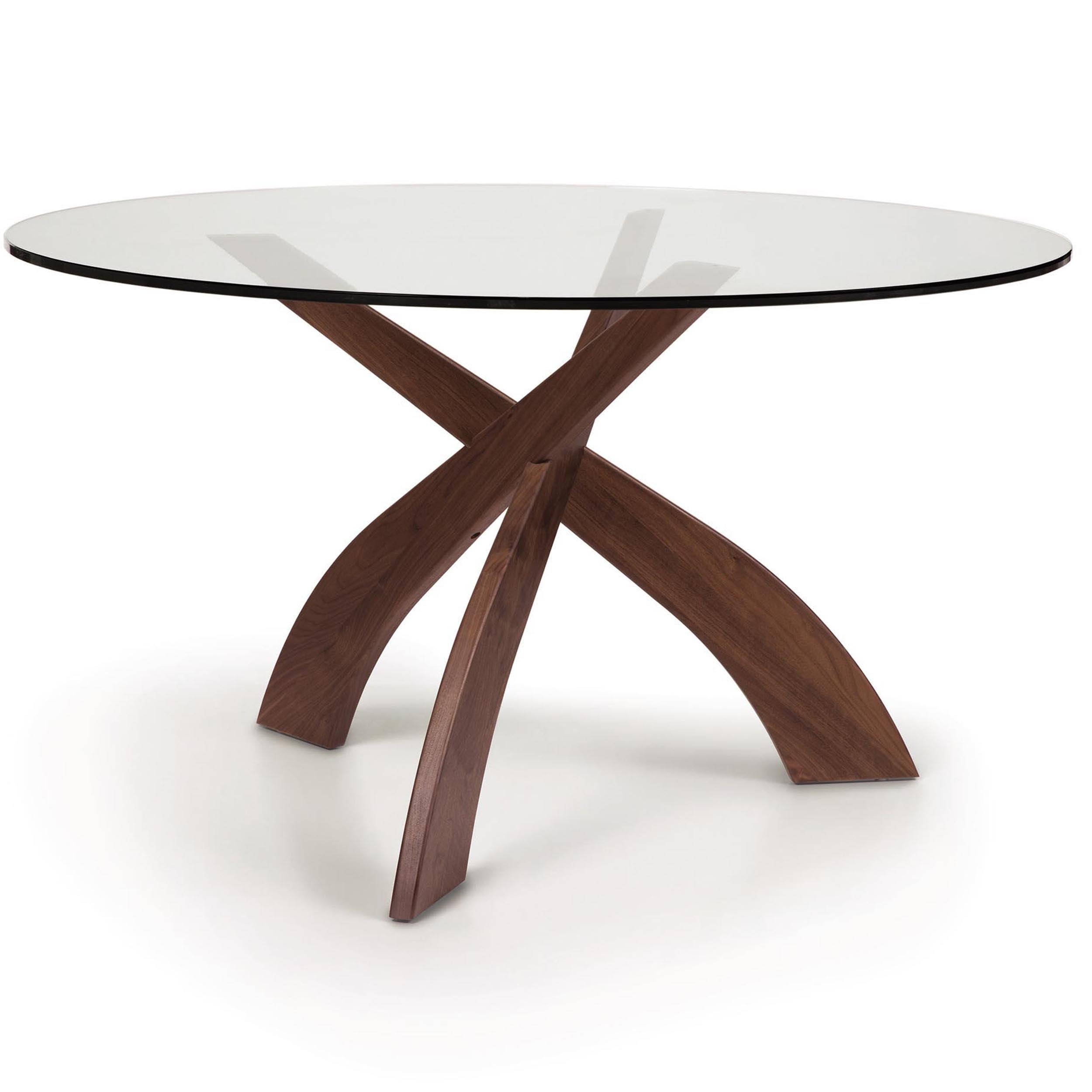Entwine Dining Table Base, Natural Walnut