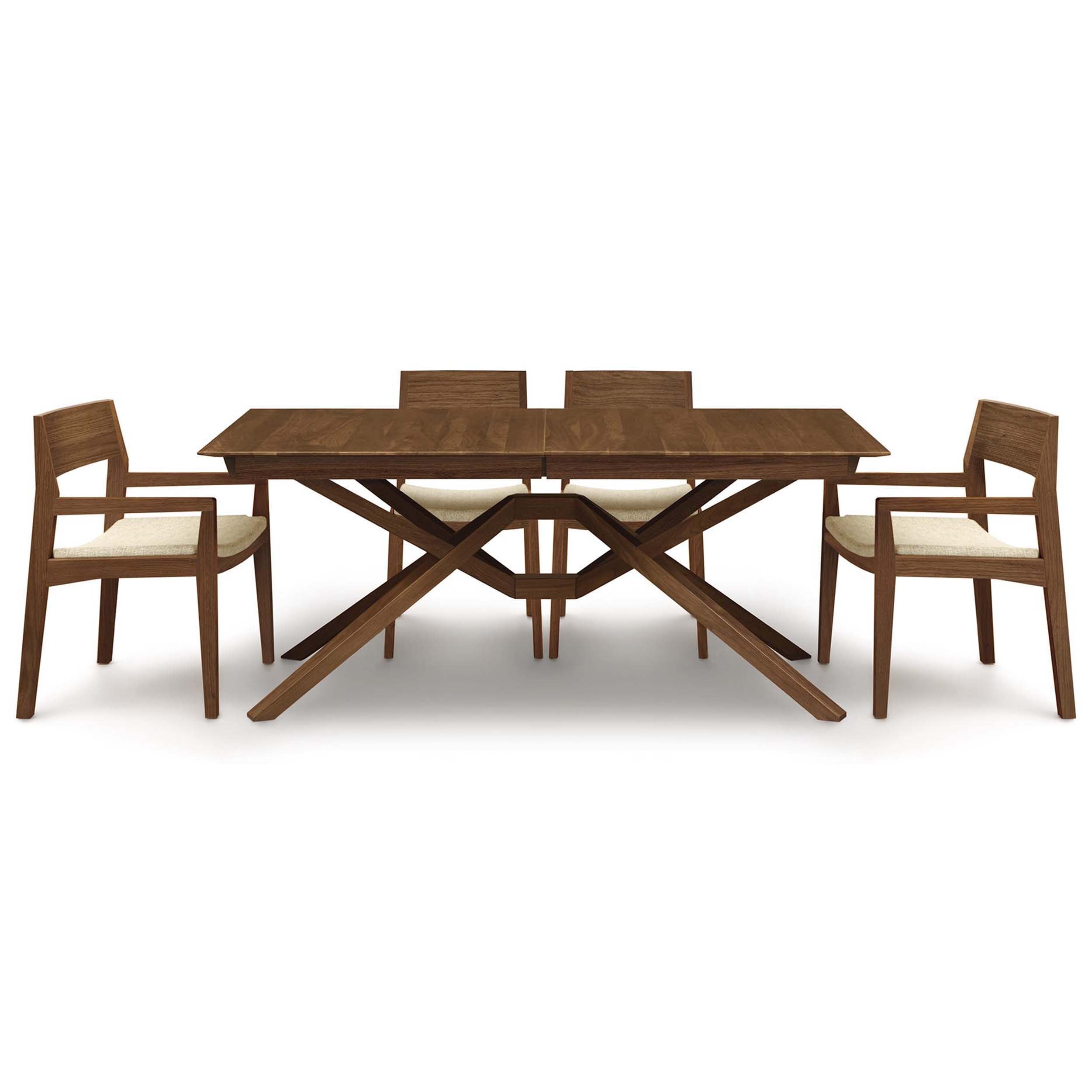 Exeter Double Leaf Extension Table, Natural Walnut
