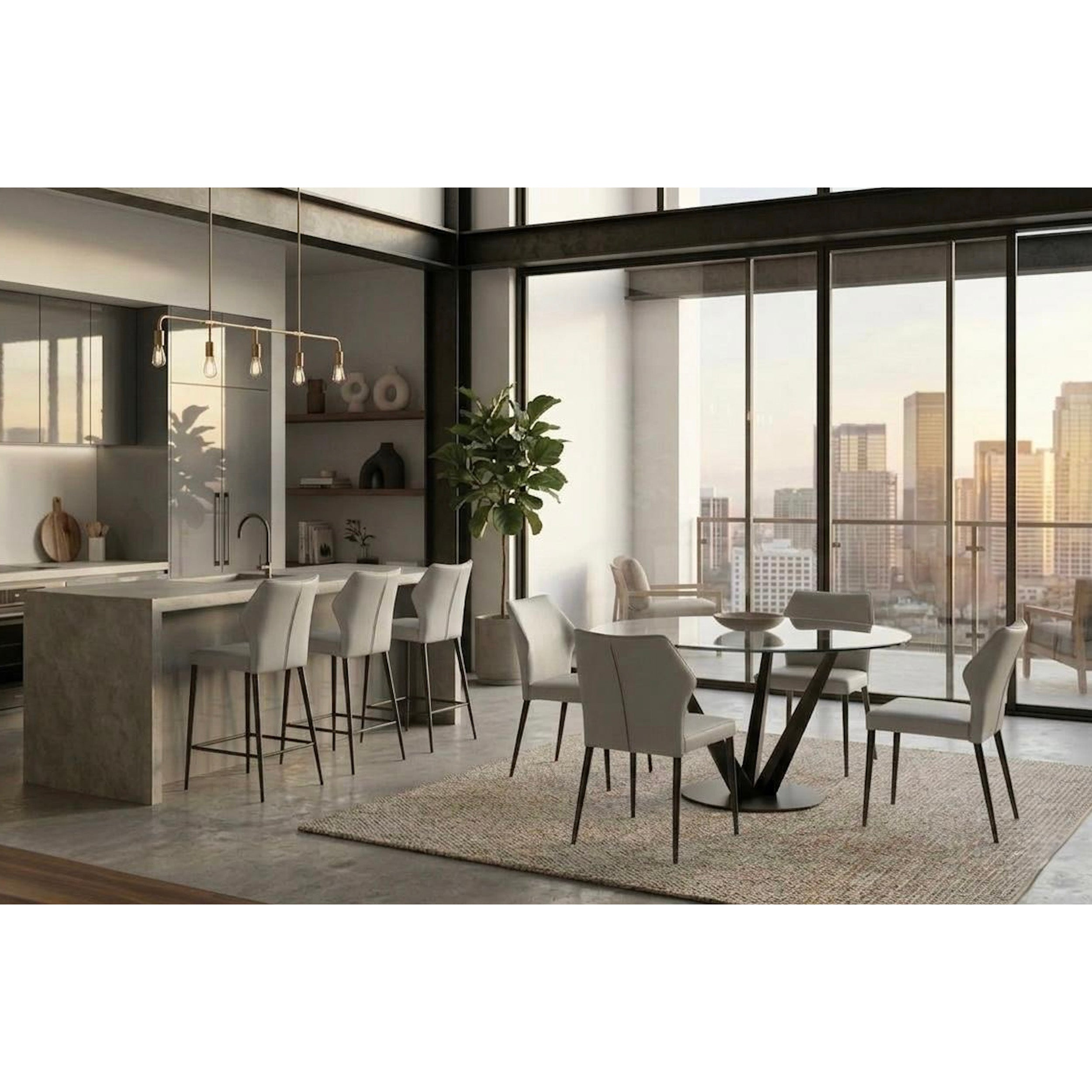 Luke 61198K-26 Stool, Pewter