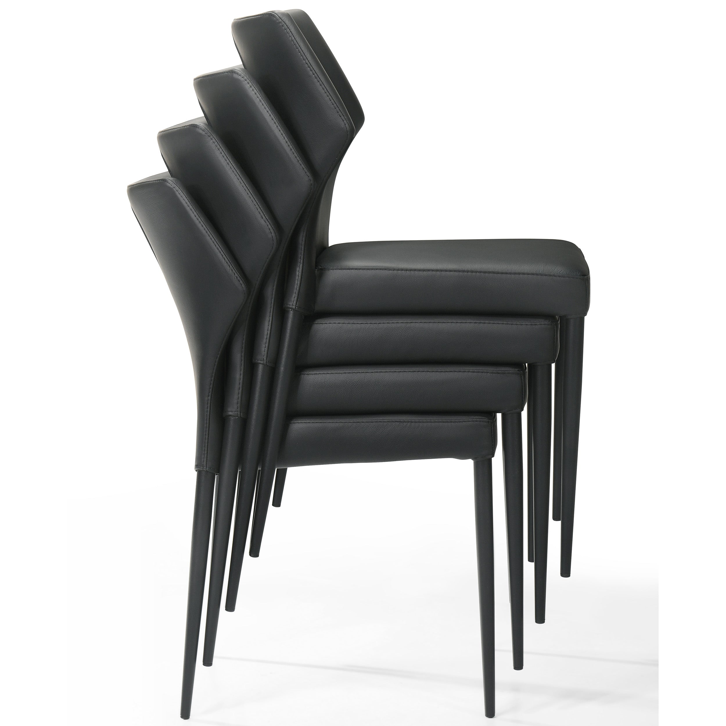 Luke 6911KM Dining Chair, Black, Set of 2