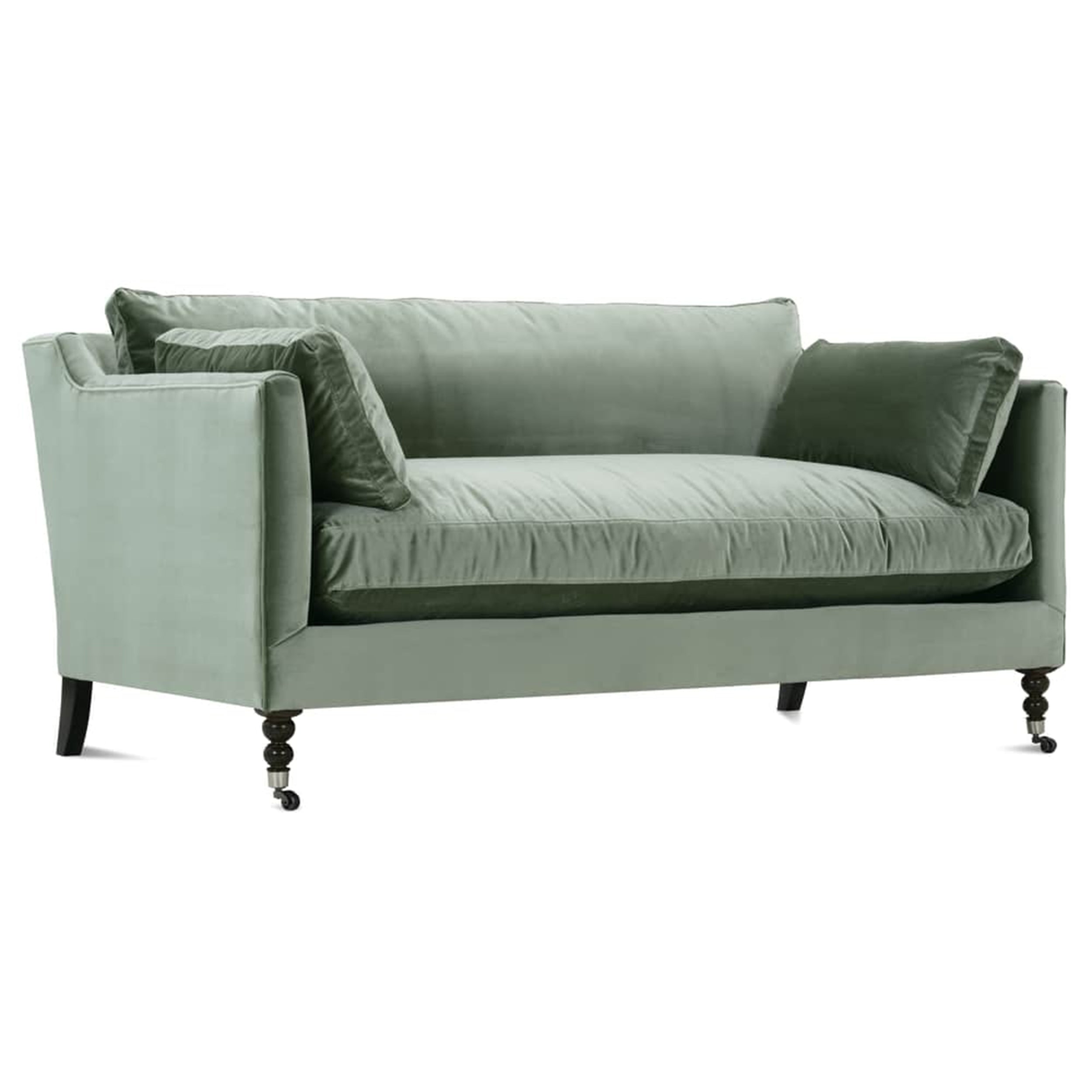 71" Quick Ship Madeline Sofa, Antiqued Moss Velvet