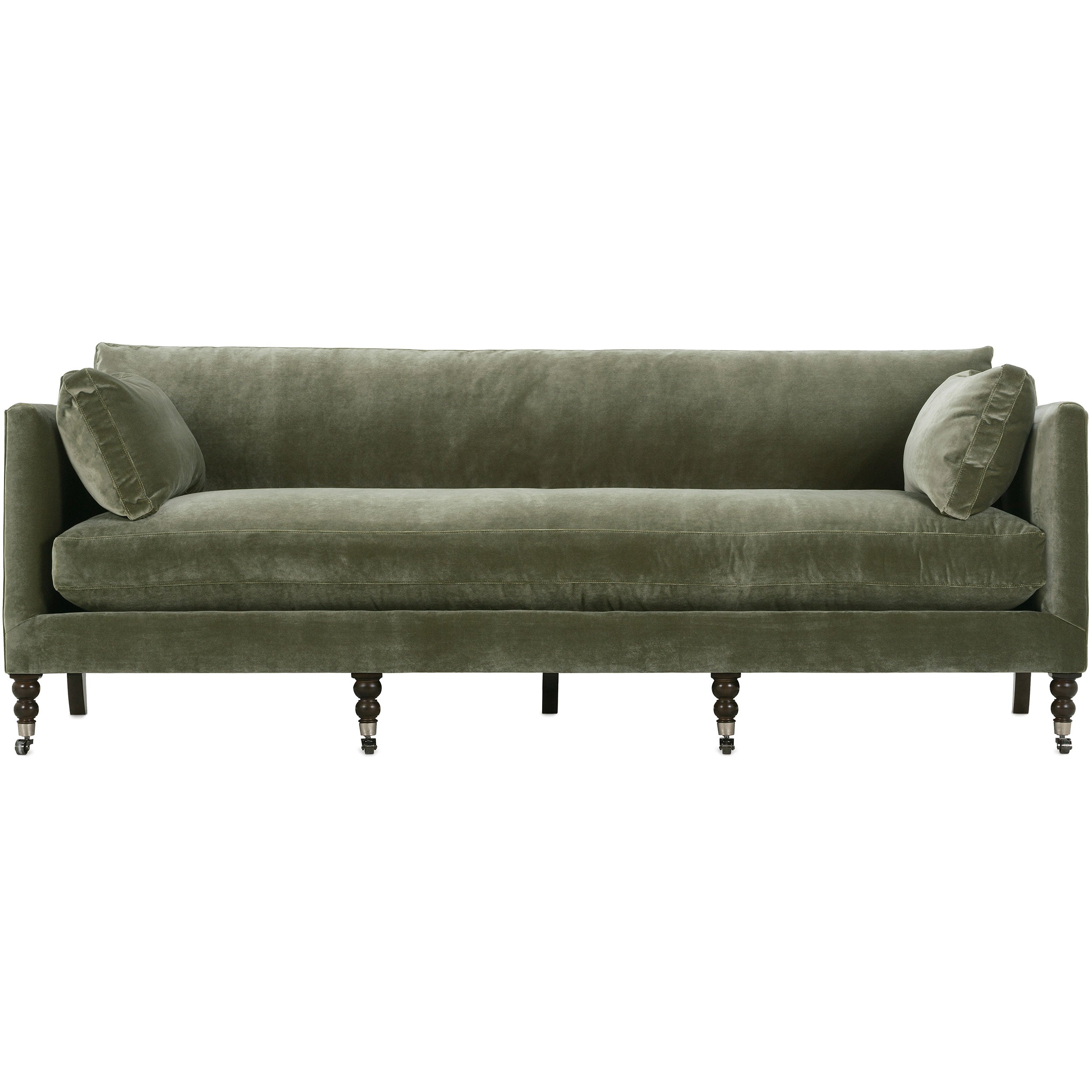 90" Quick Ship Madeline Sofa, Antiqued Moss Velvet