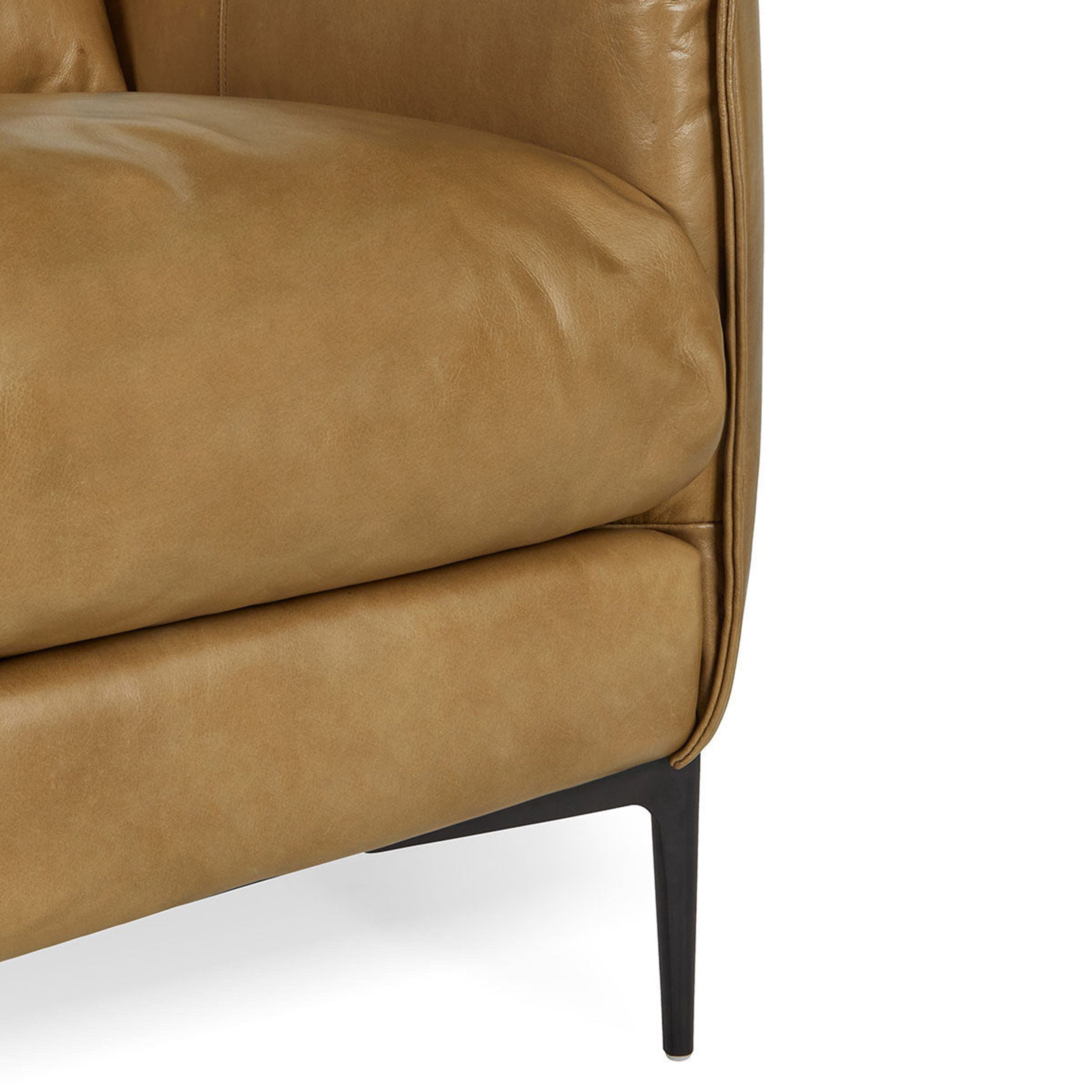 Abigail Leather Club Chair, Adobe Tan