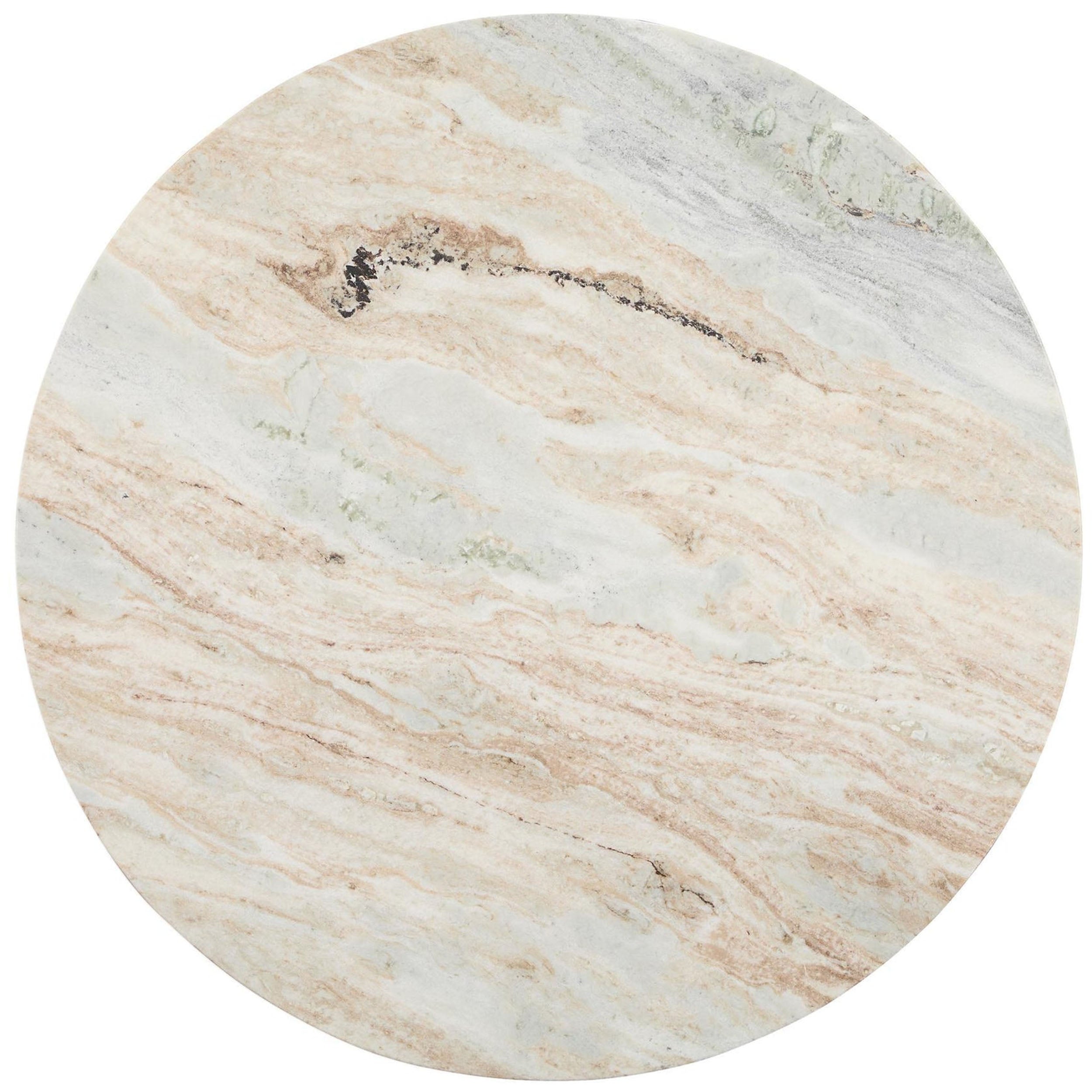 Amberly Marble Round Coffee Table, Rusty Gray