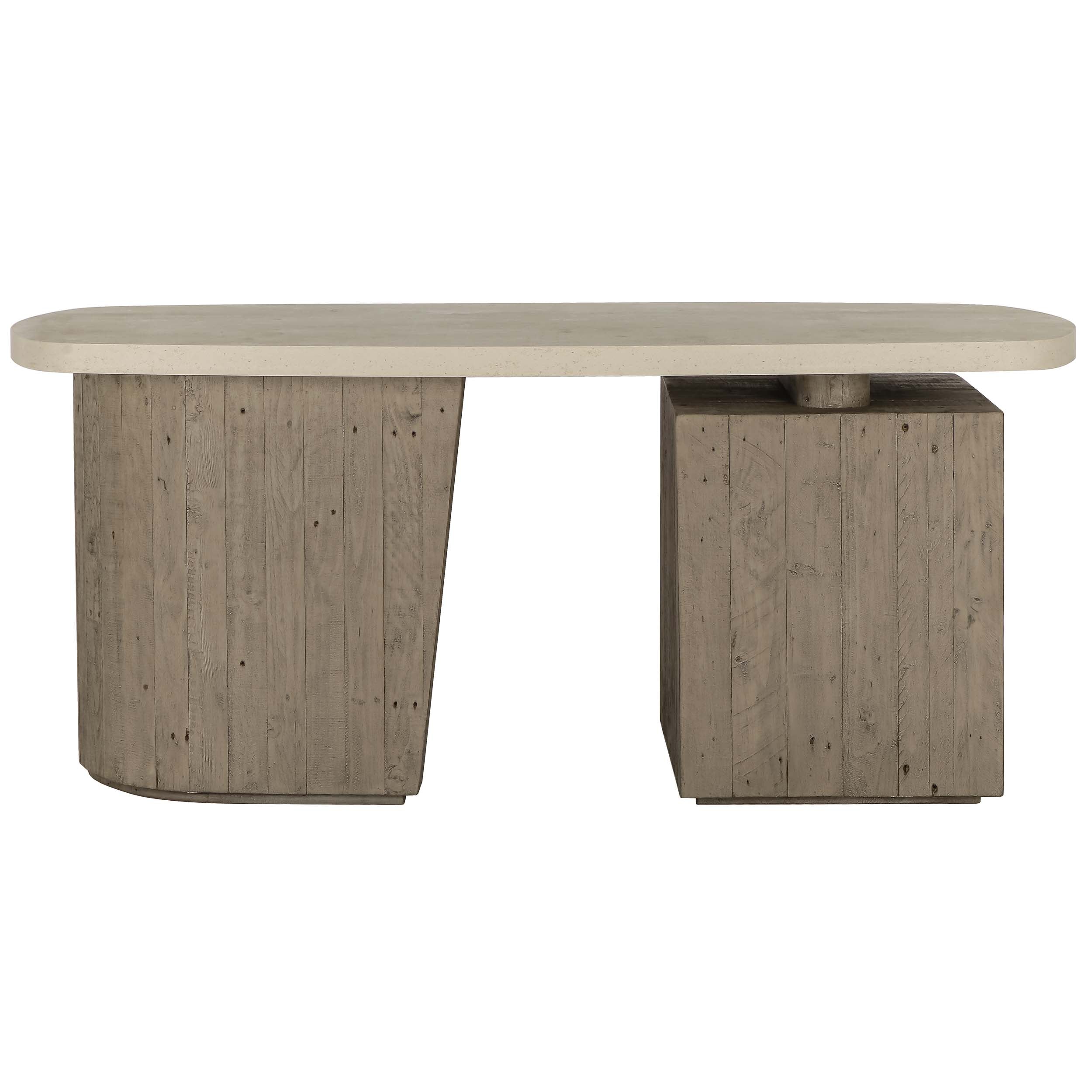 Angus Solid Wood Desk, Antique White