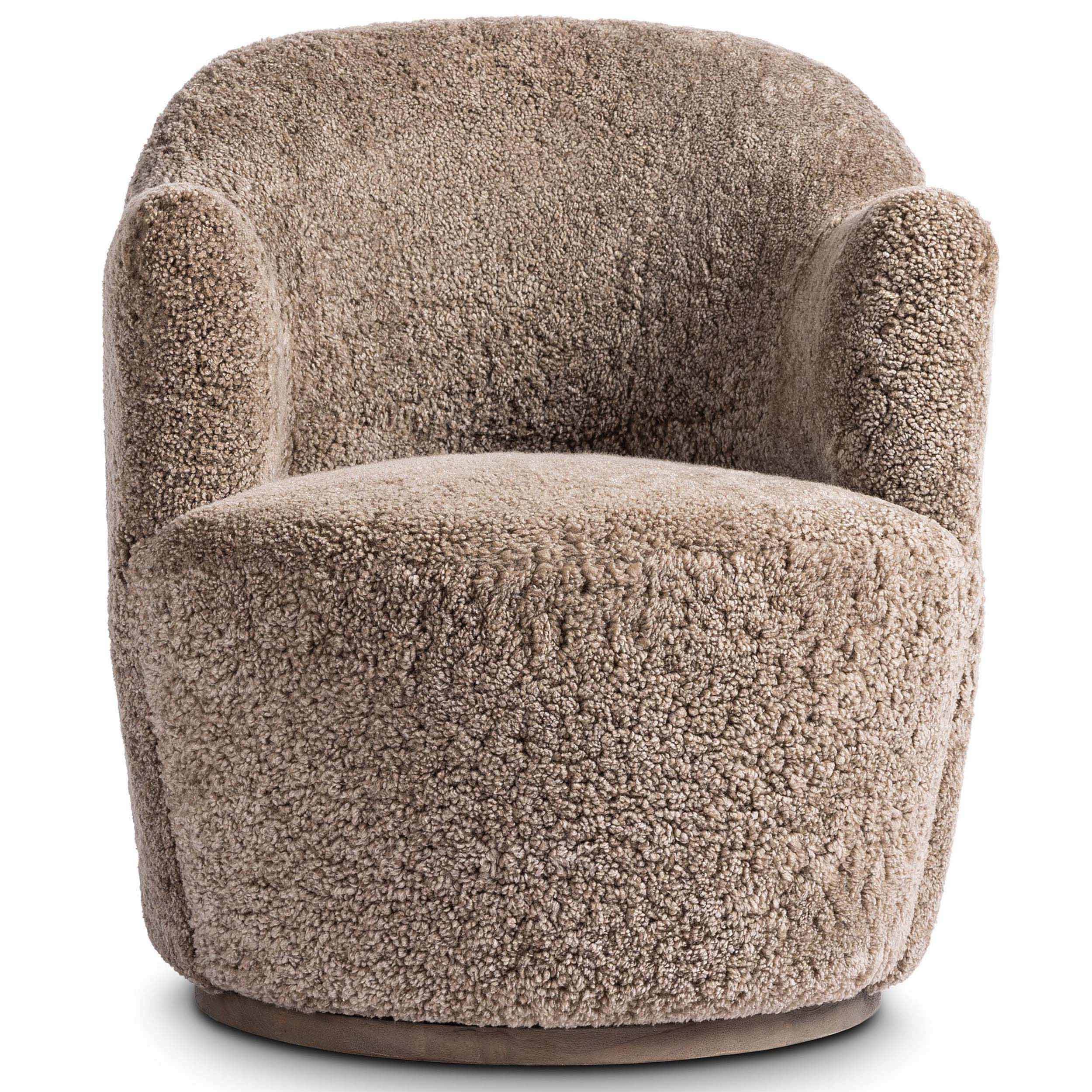 Aurora Swivel Chair, Taupe