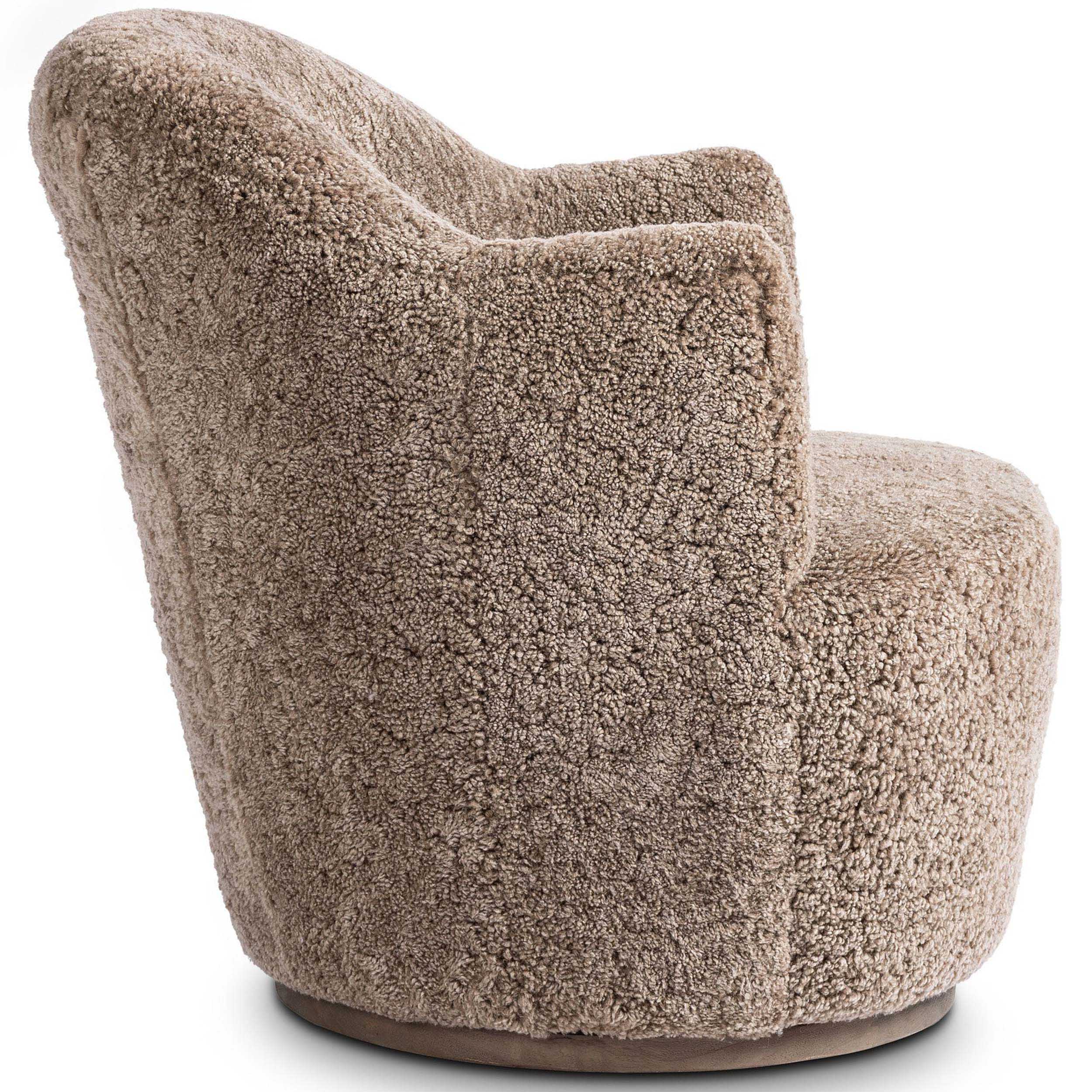 Aurora Swivel Chair, Taupe