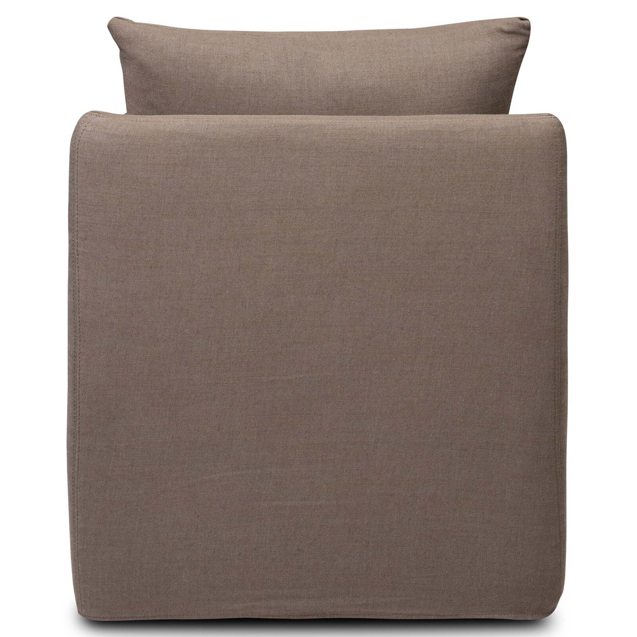 Banks Slipcover Swivel Chair, Savoy Coffee