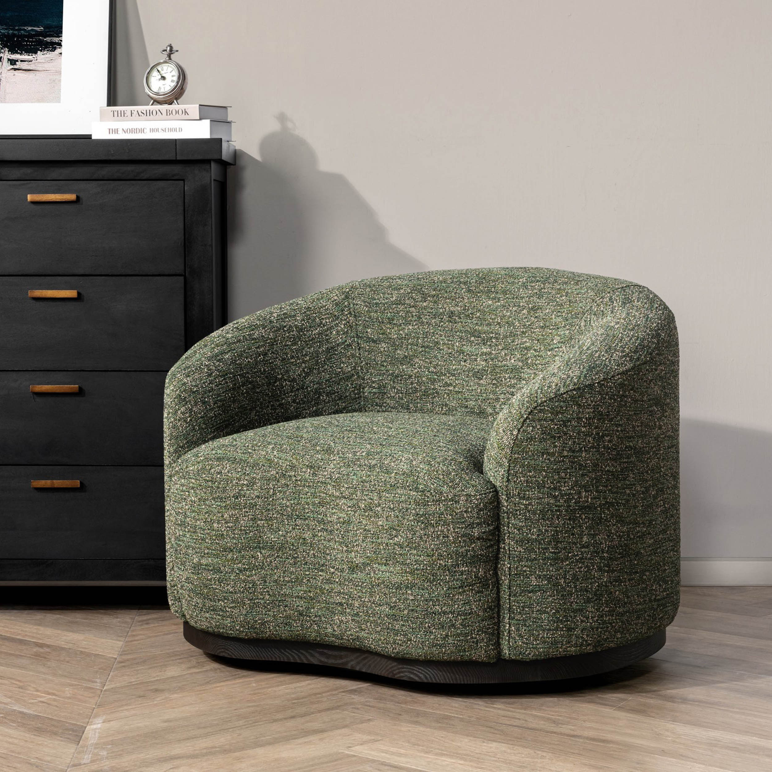 Beverly Swivel Chair, Antique Green