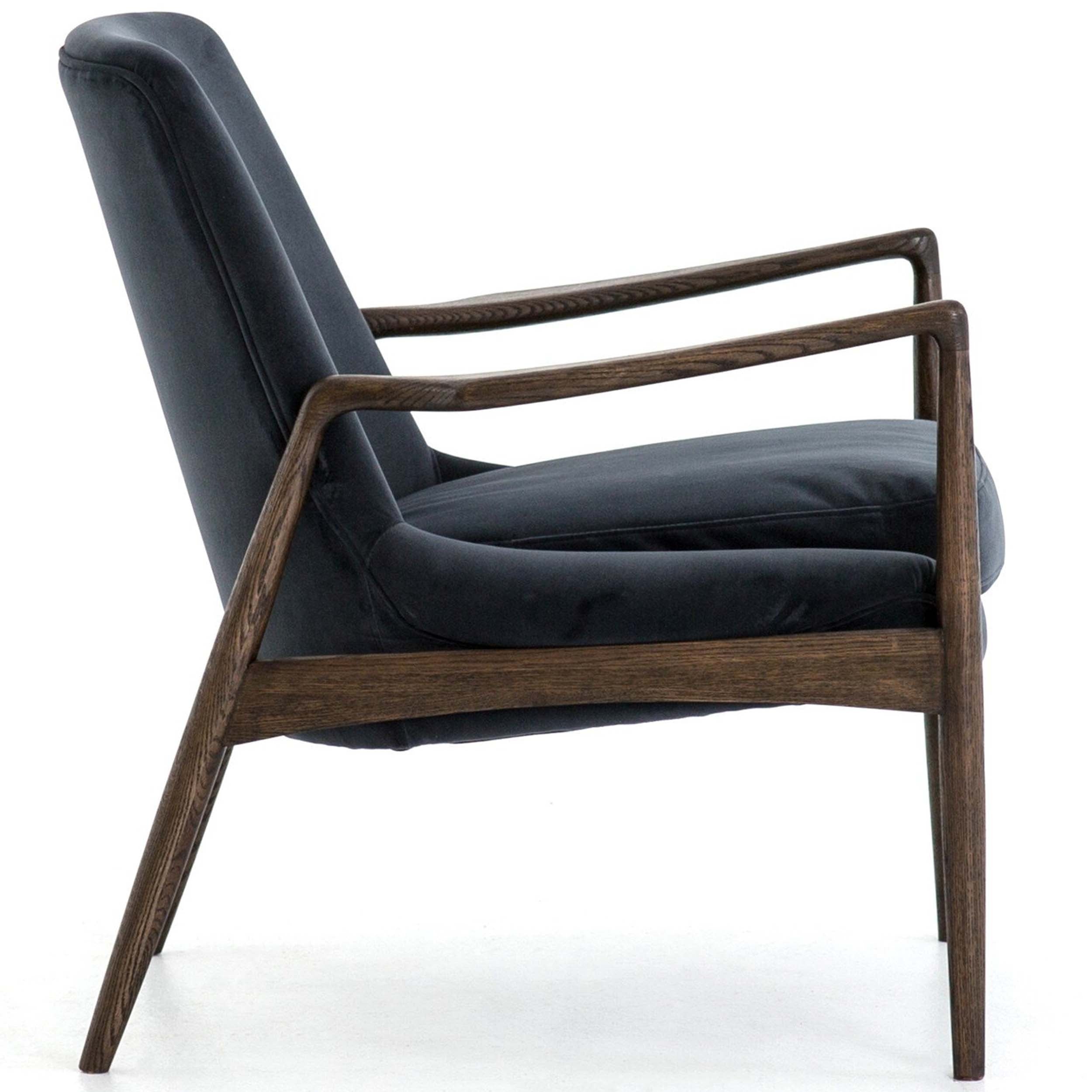 Braden Chair, Modern Velvet Shadow