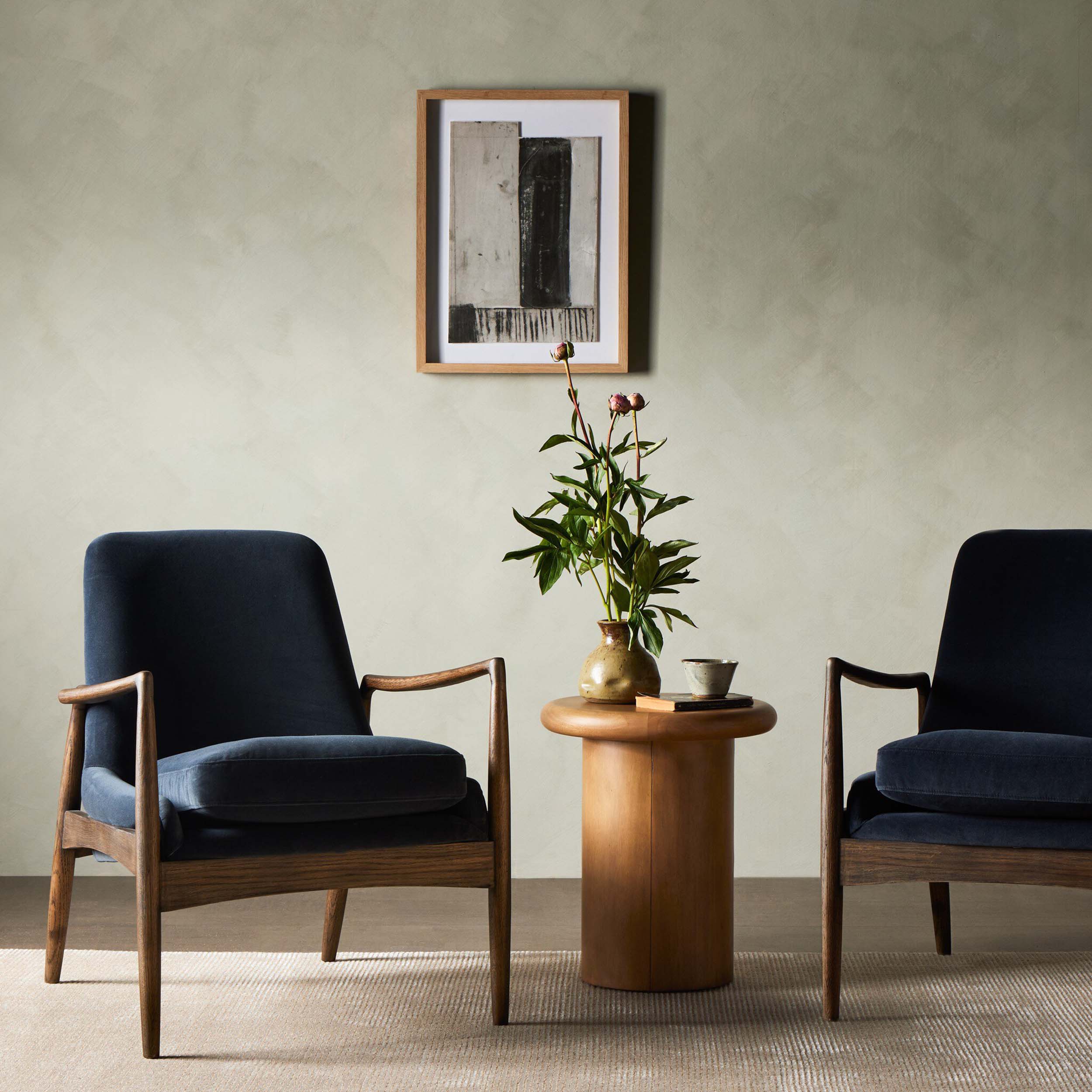 Braden Chair, Modern Velvet Shadow