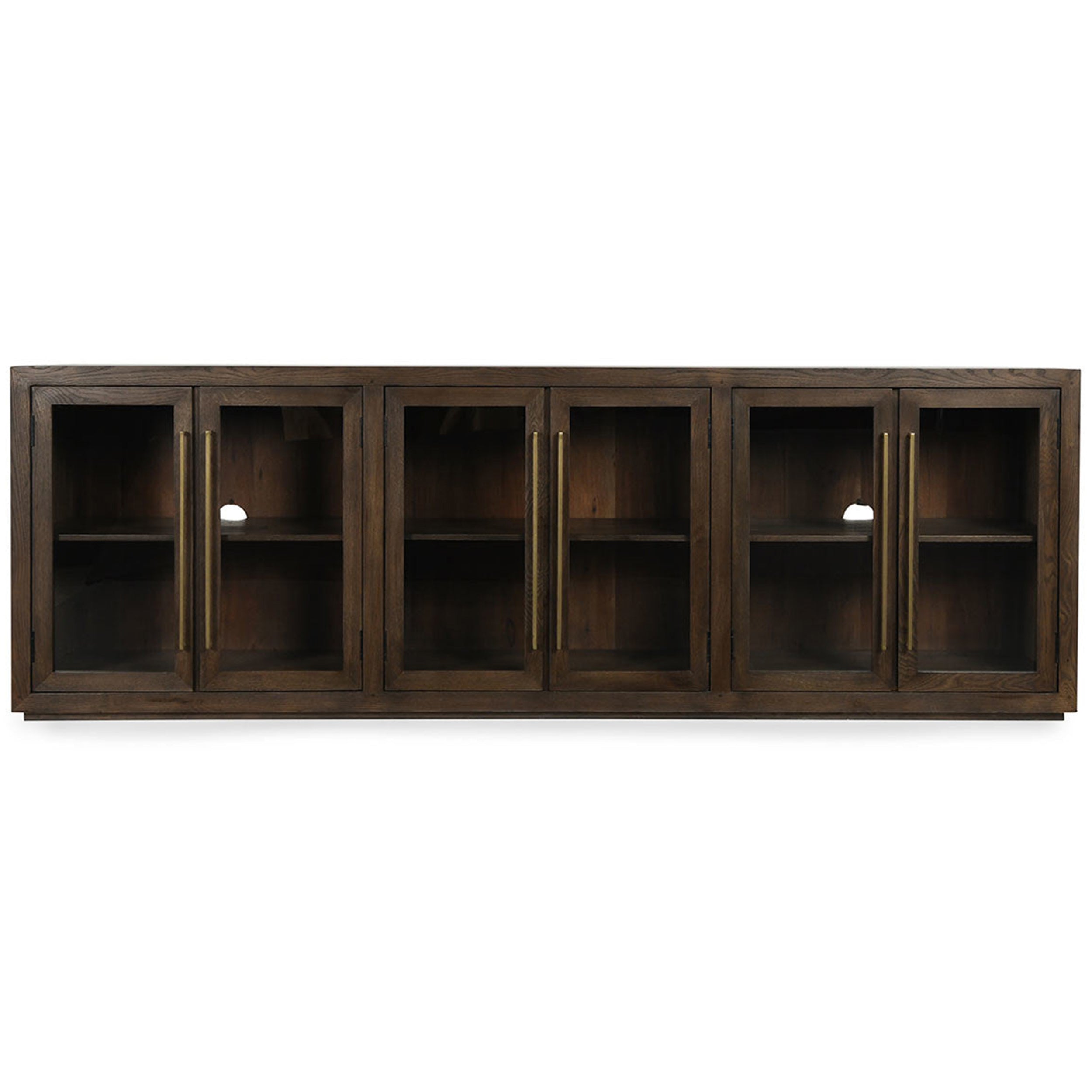 Bradley Solid Wood 6 Dr Cabinet, Landmark Brown