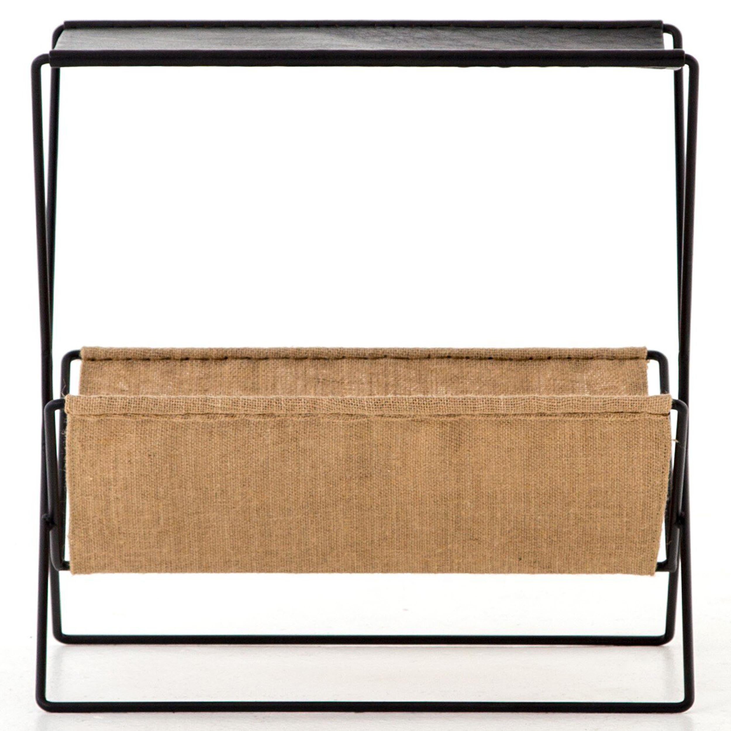 Monarch Magazine Rack, Distressed Black