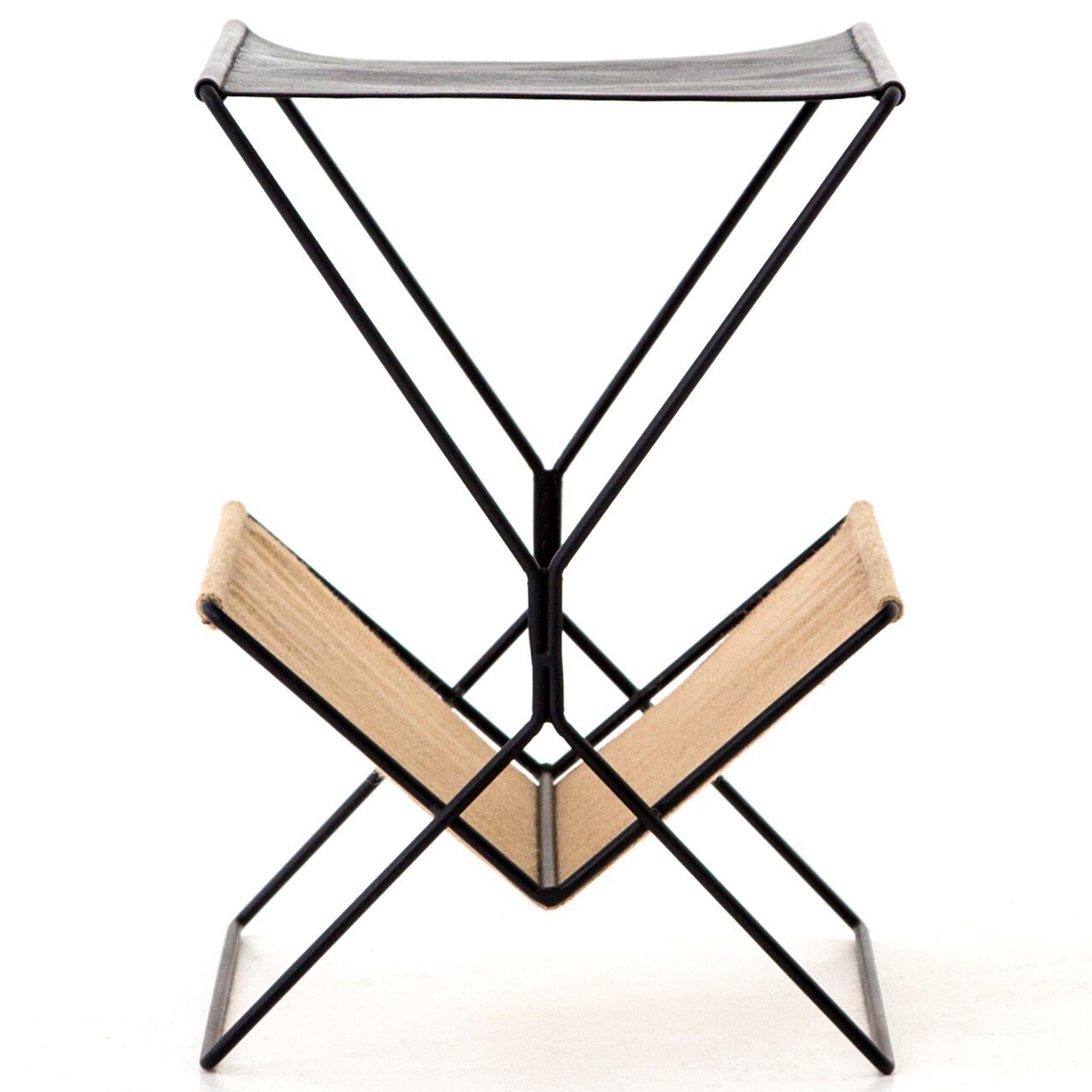 Monarch Magazine Rack, Distressed Black