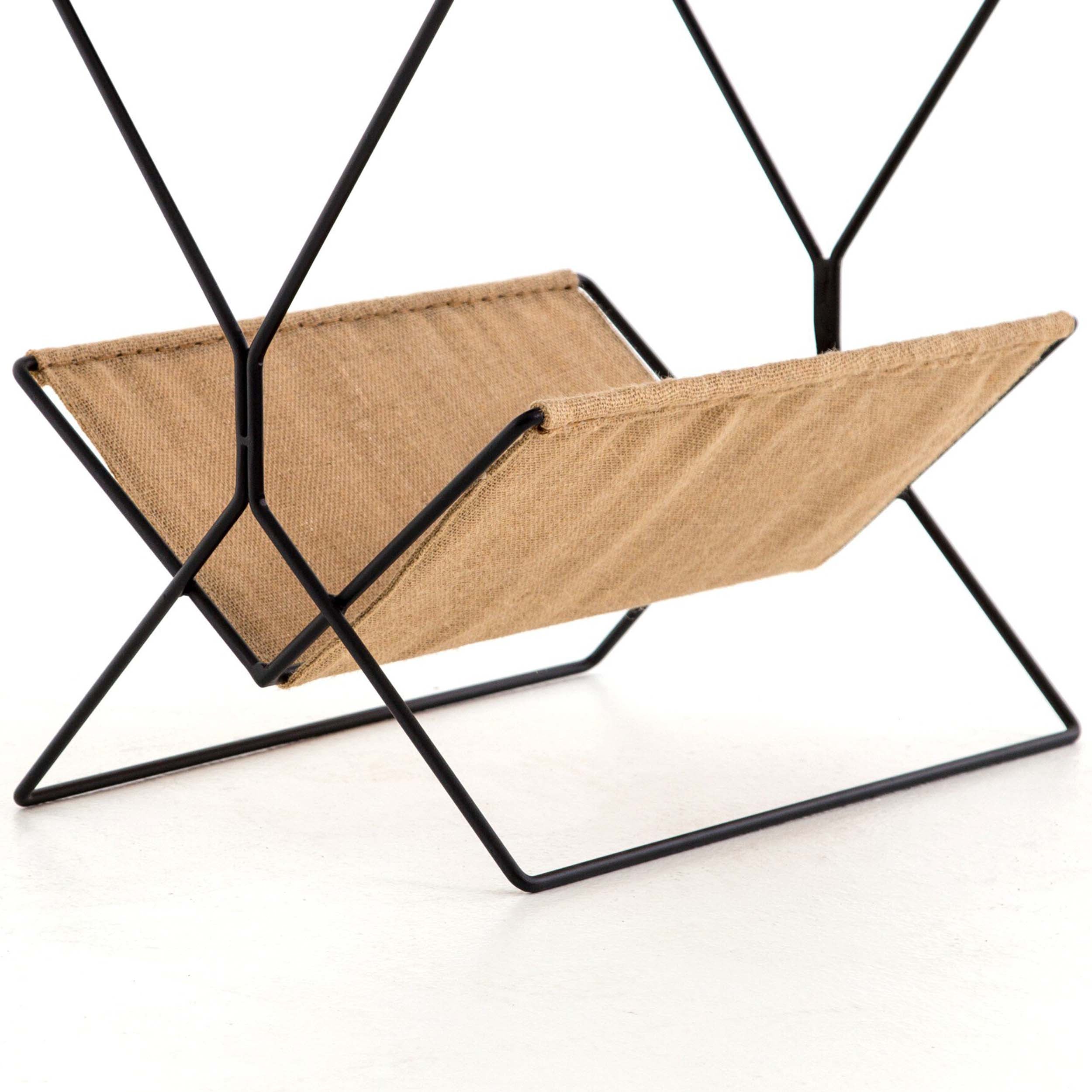 Monarch Magazine Rack, Distressed Black