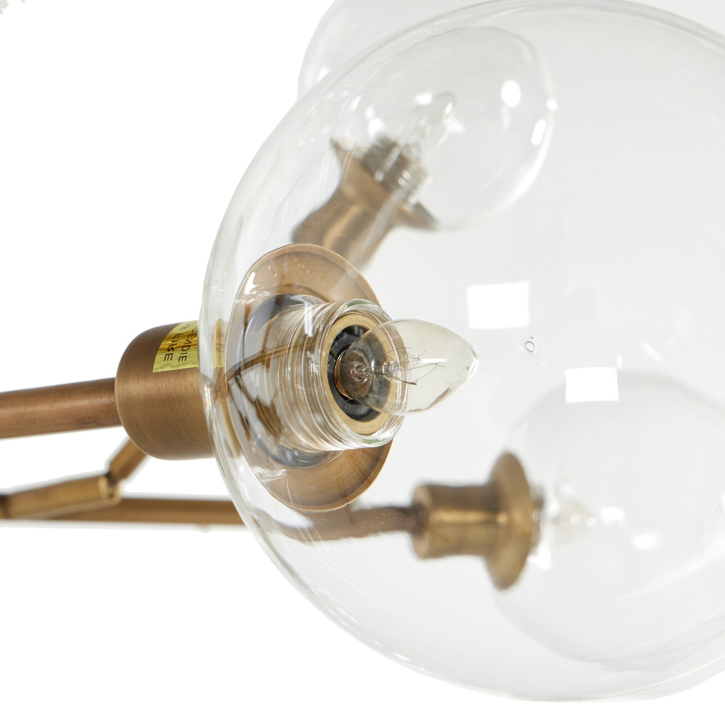 Pellman Chandelier, Matte Brass