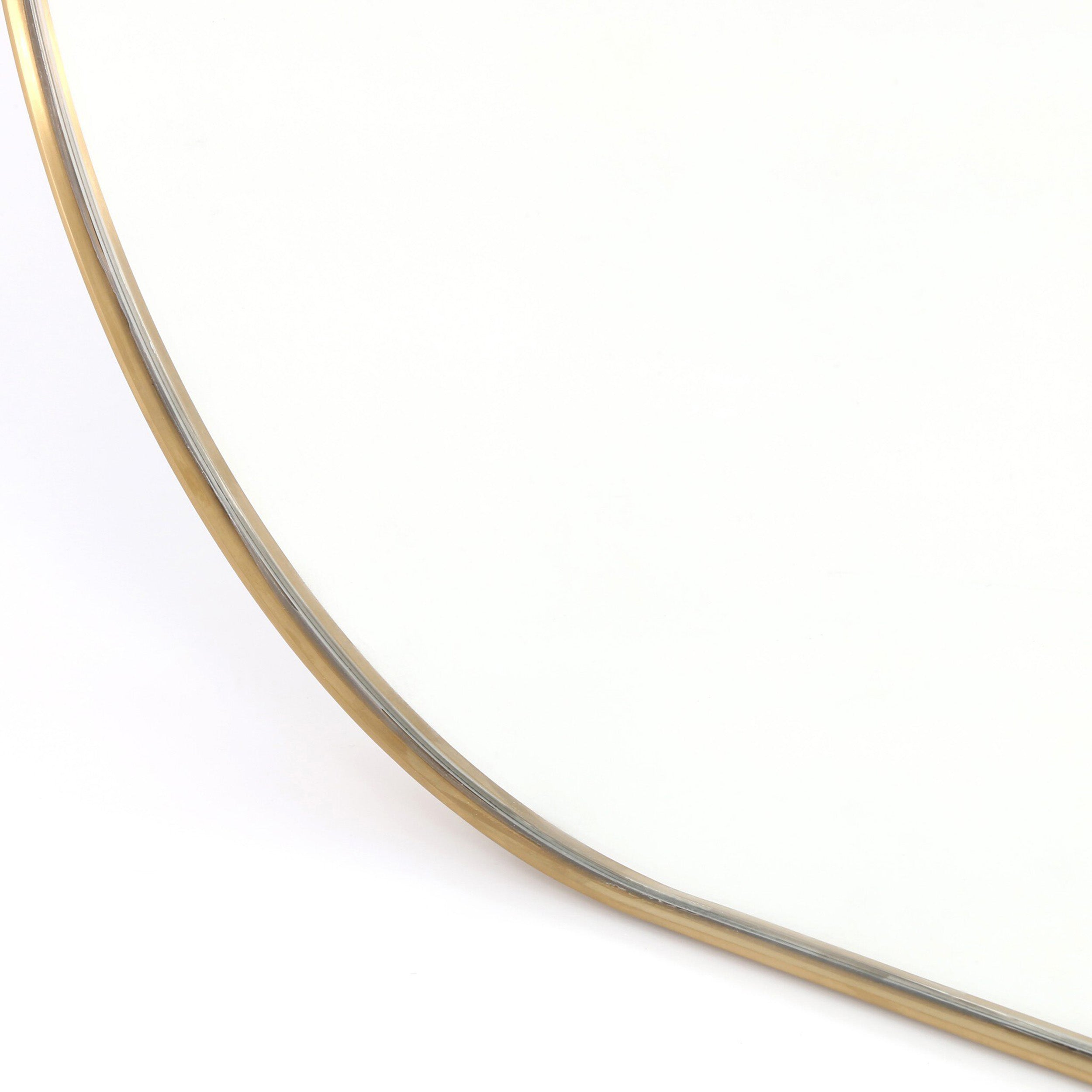 Bellvue Square Mirror, Polished Brass