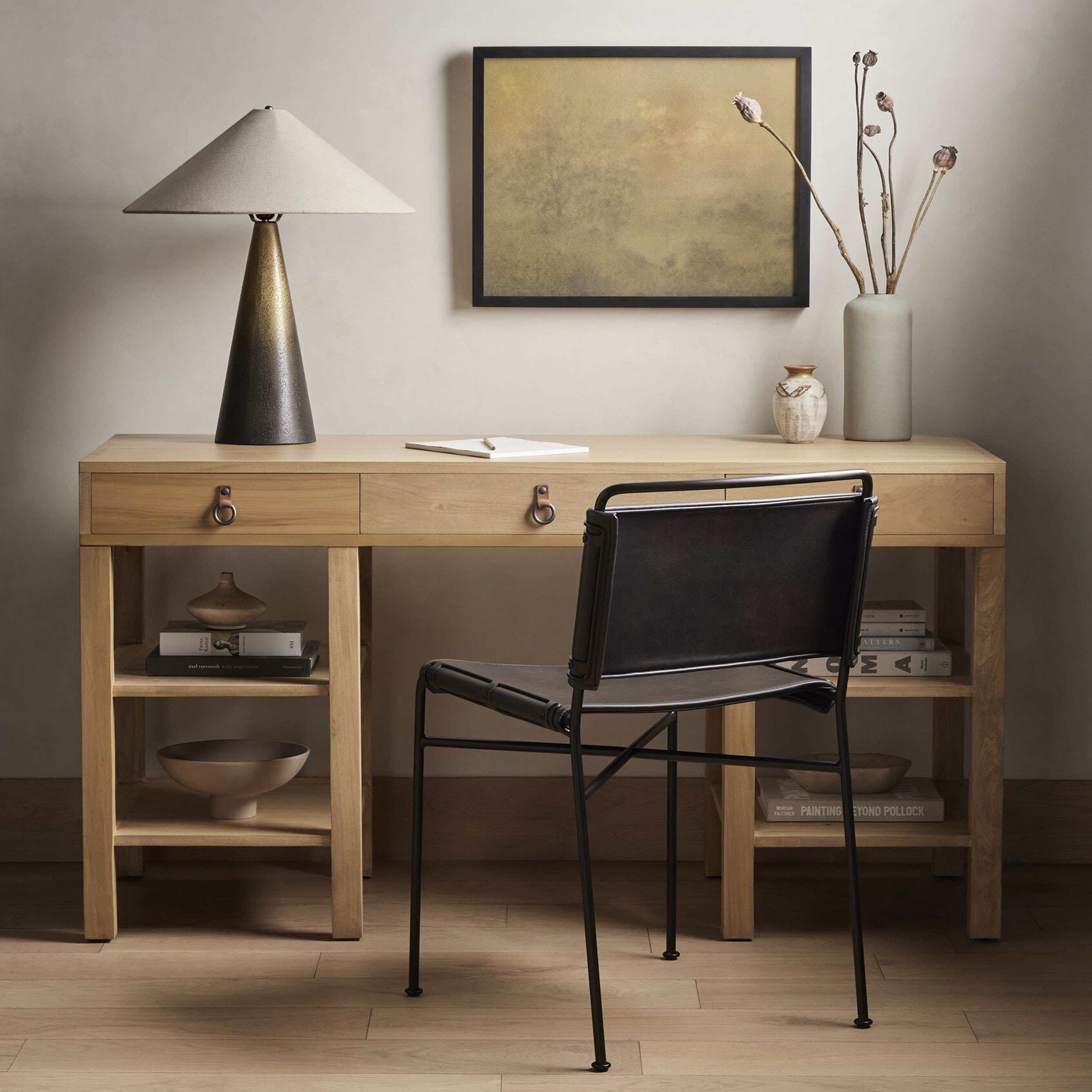 Wharton Dining Chair, Distressed Black