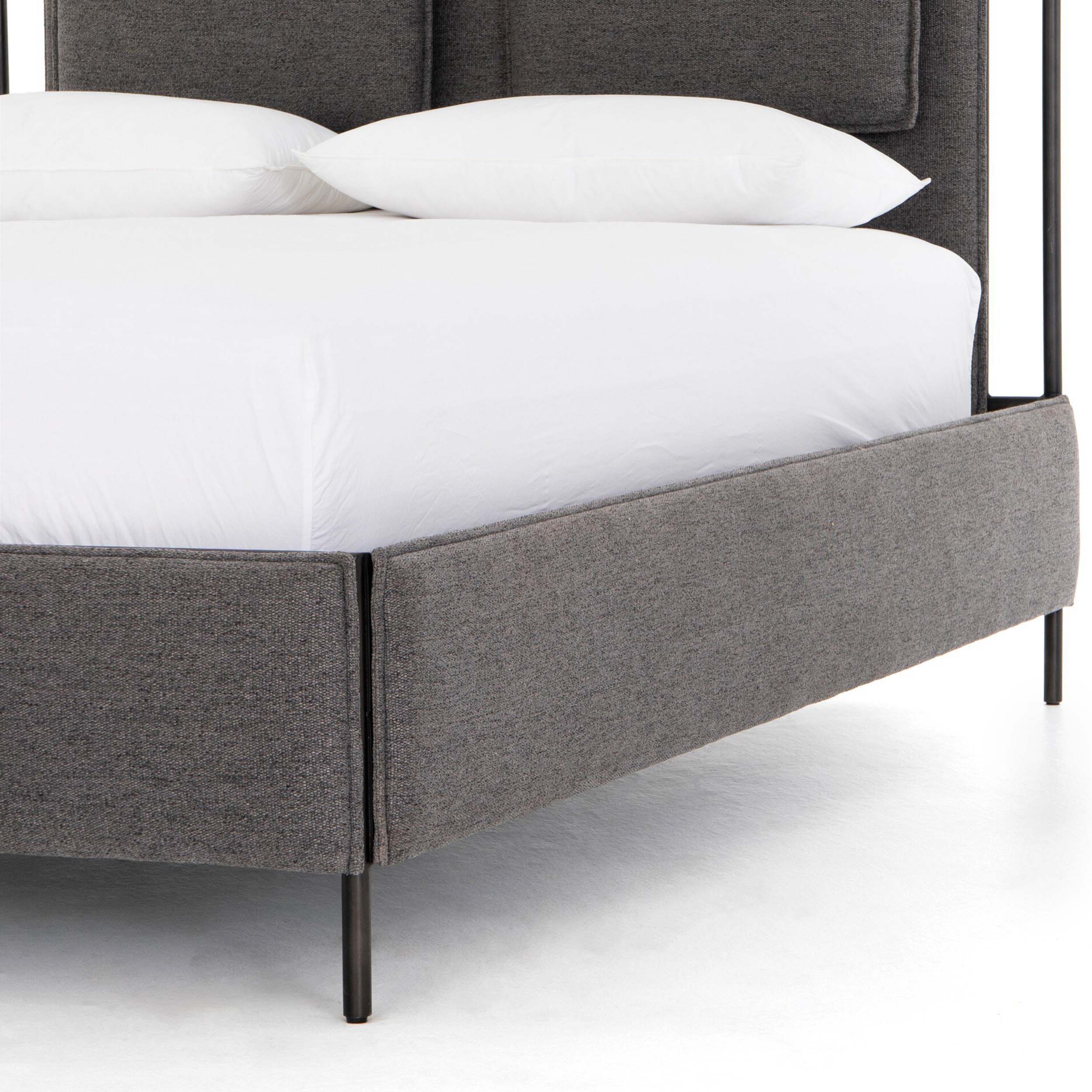 Leigh Upholstered Bed, San Remo Ash
